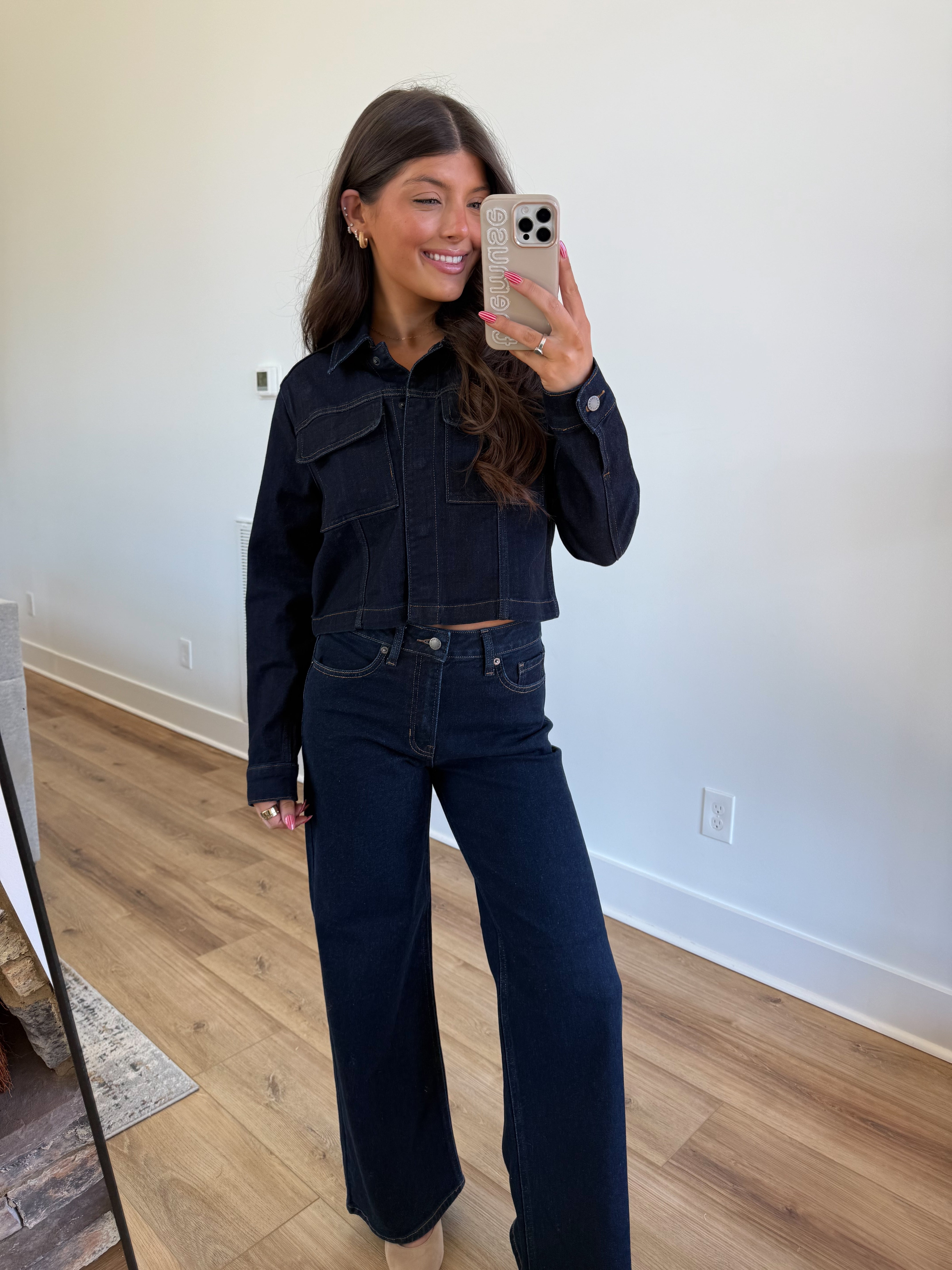 Dark Denim Straight Leg Jeans
