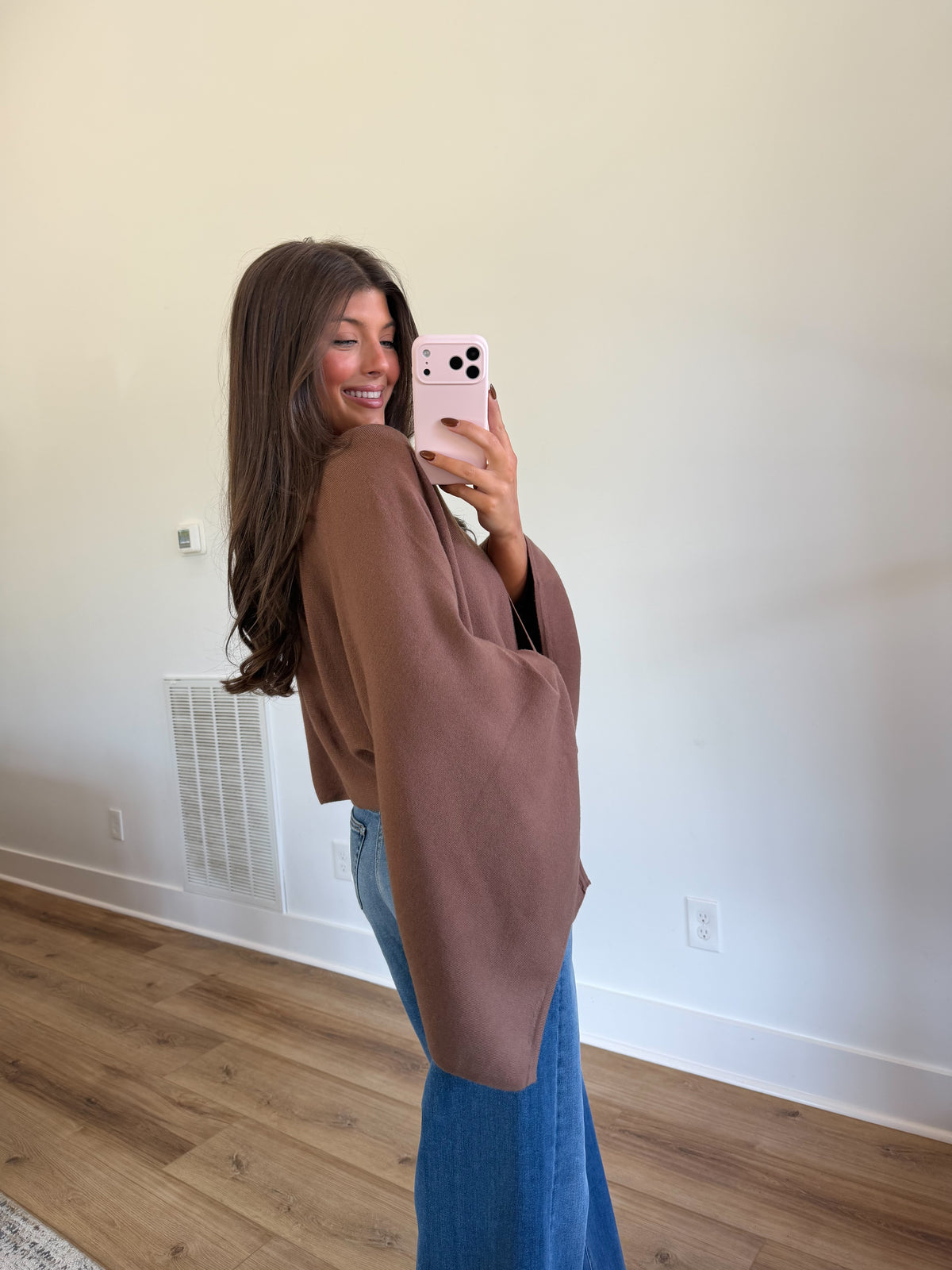 Brown Cape Top