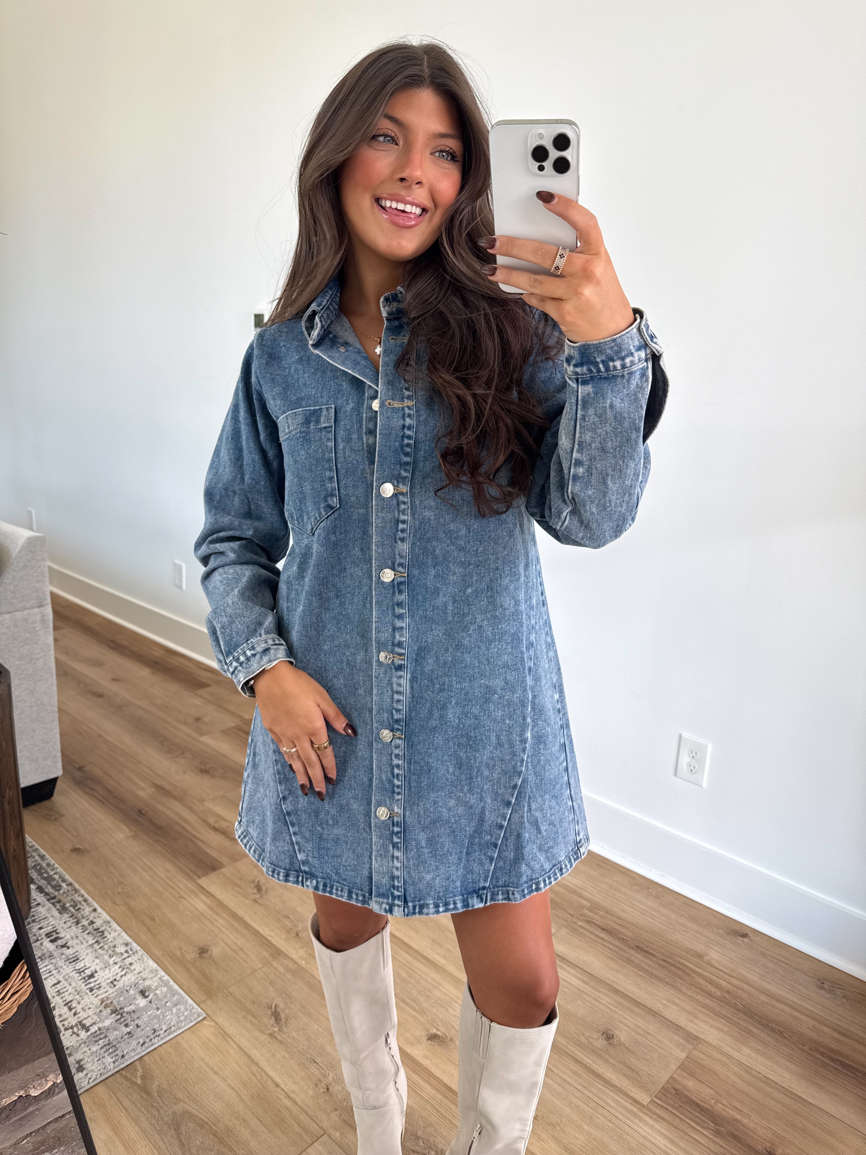 The Blake Denim Shirt Dress