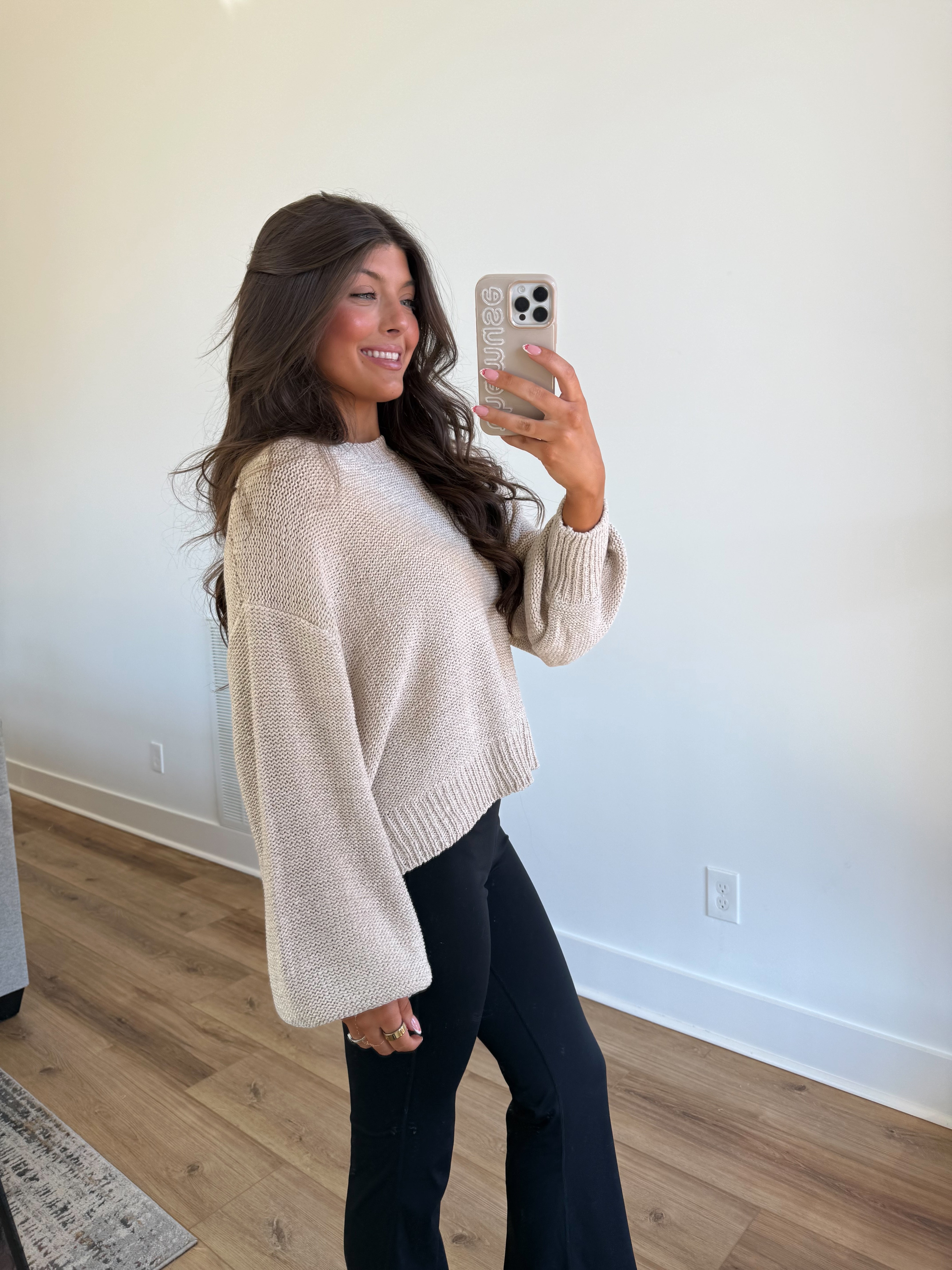 Essential Knit Sweater (Beige)