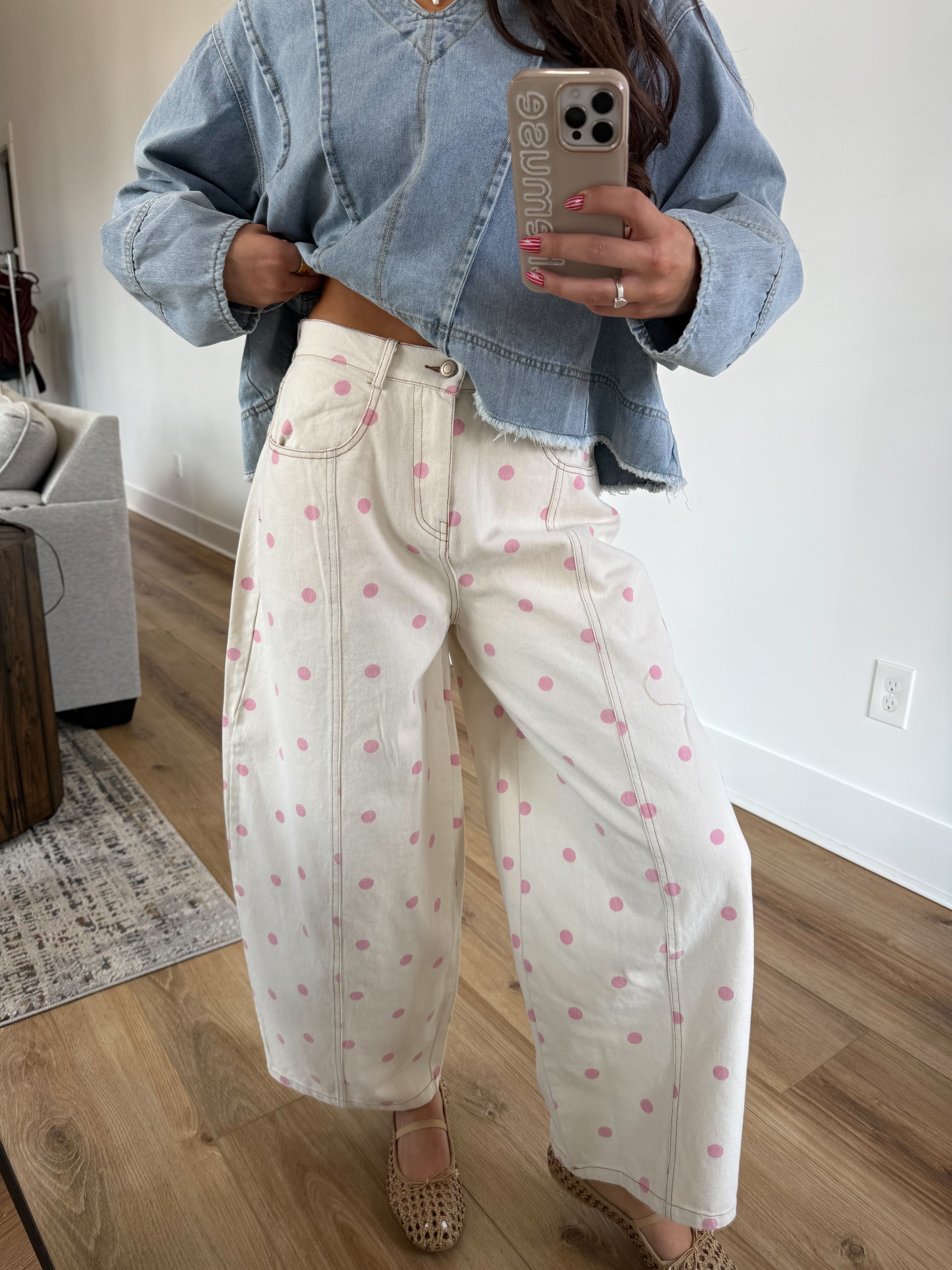 The Polly Barrel Jean (Pink)