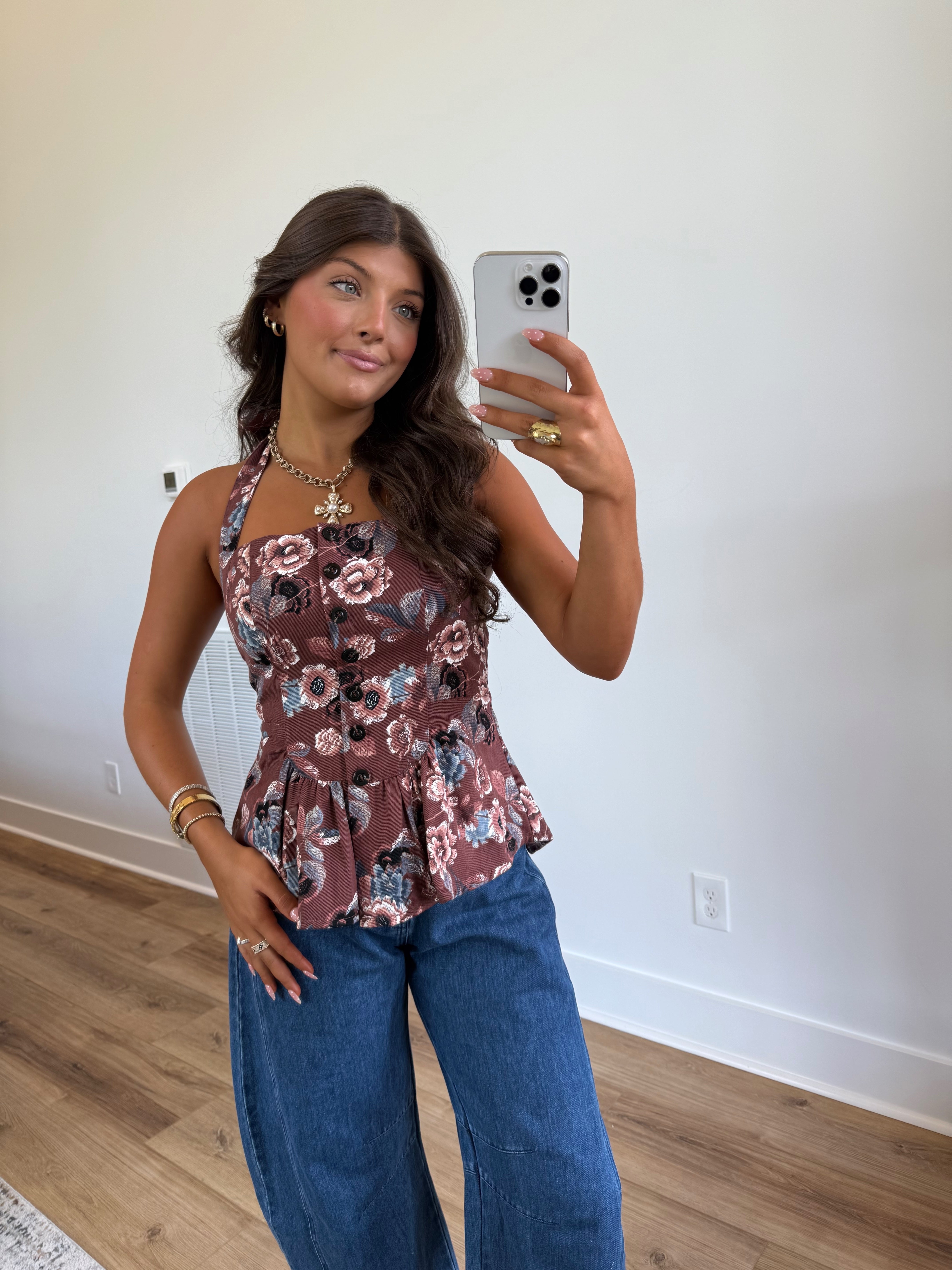 Fleur de Fall Halter Neck