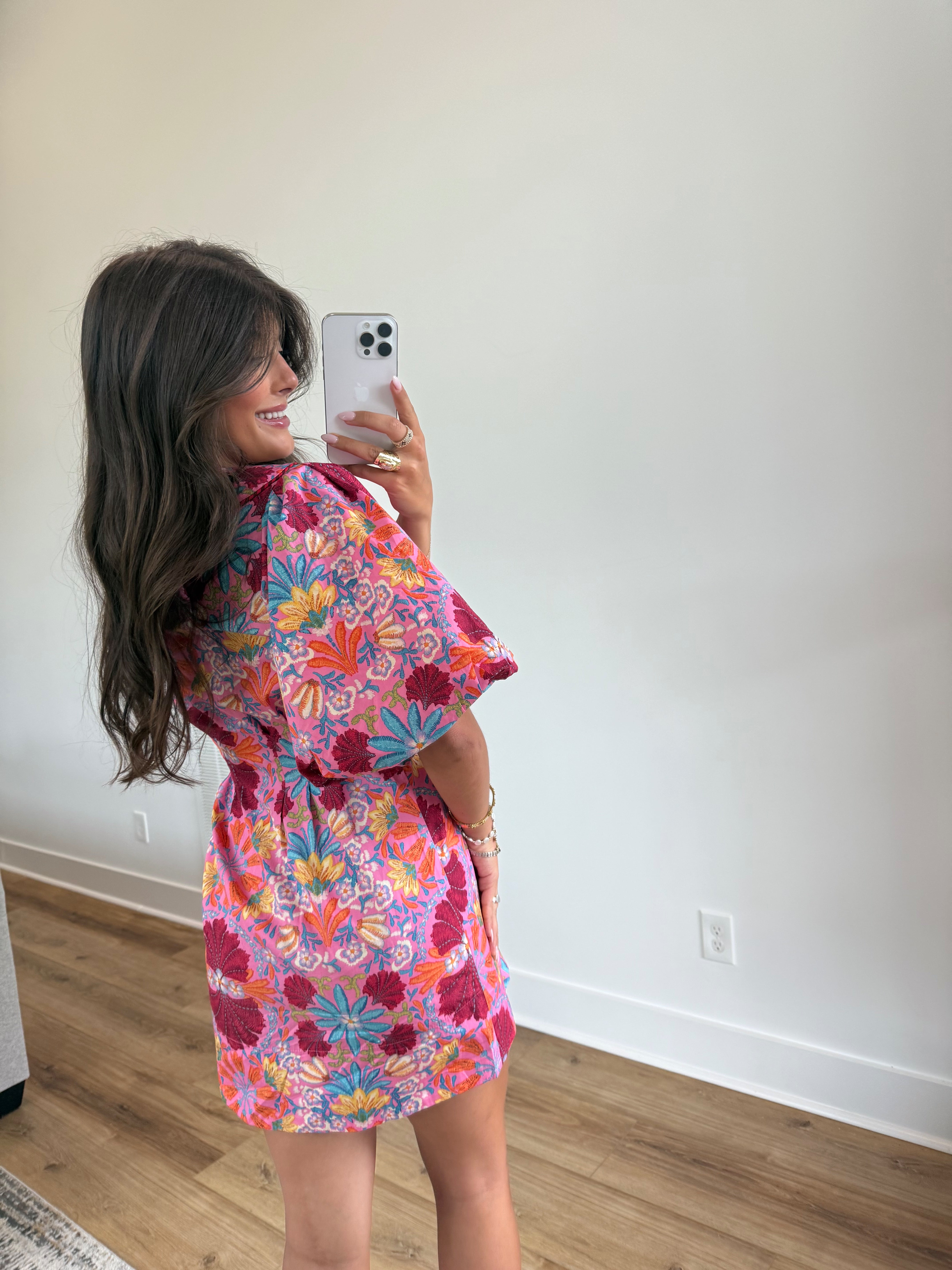 Summer Bloom Collared Mini Dress
