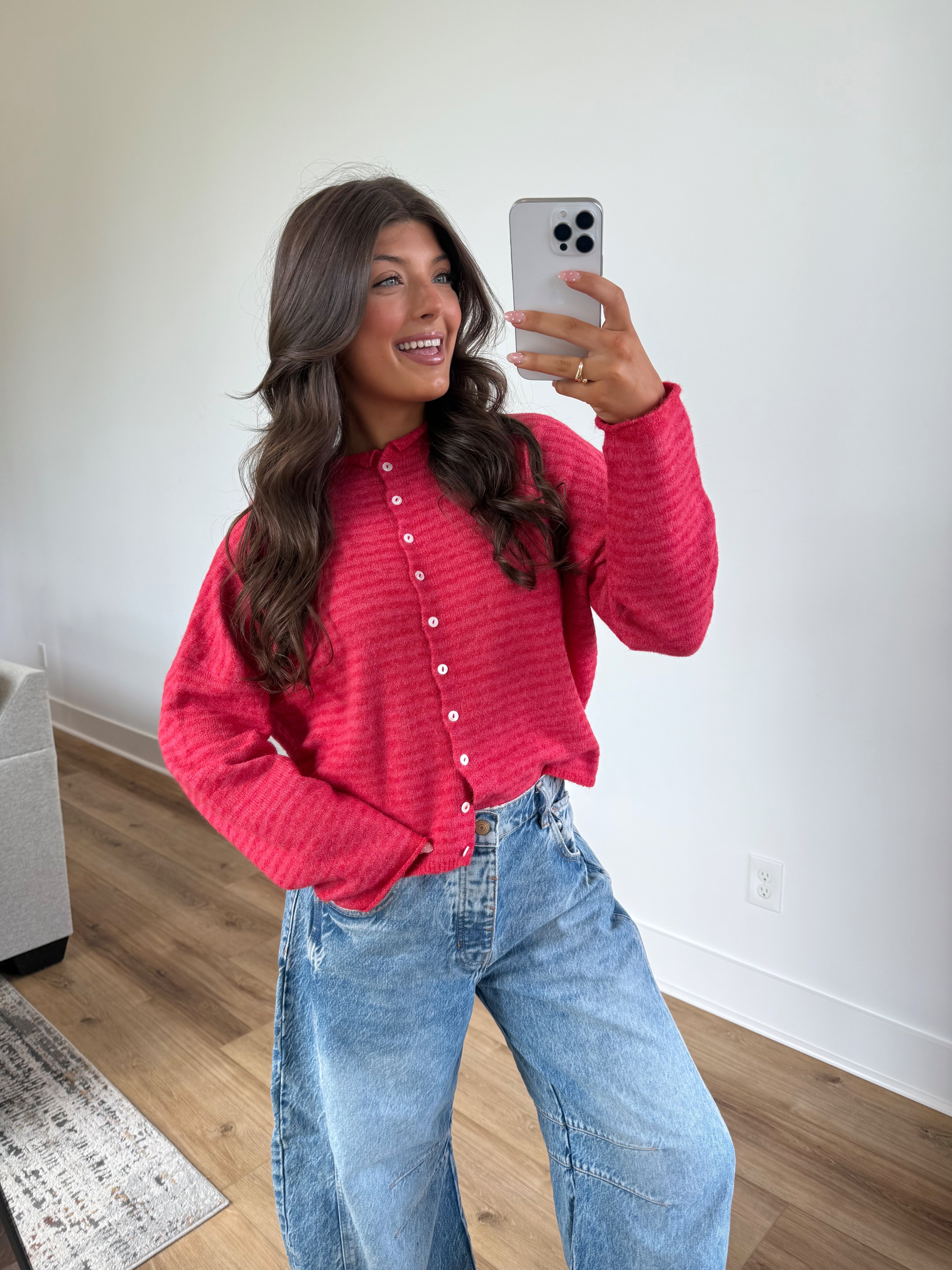 Best Dress Cardigan (Strawberry Stripes)
