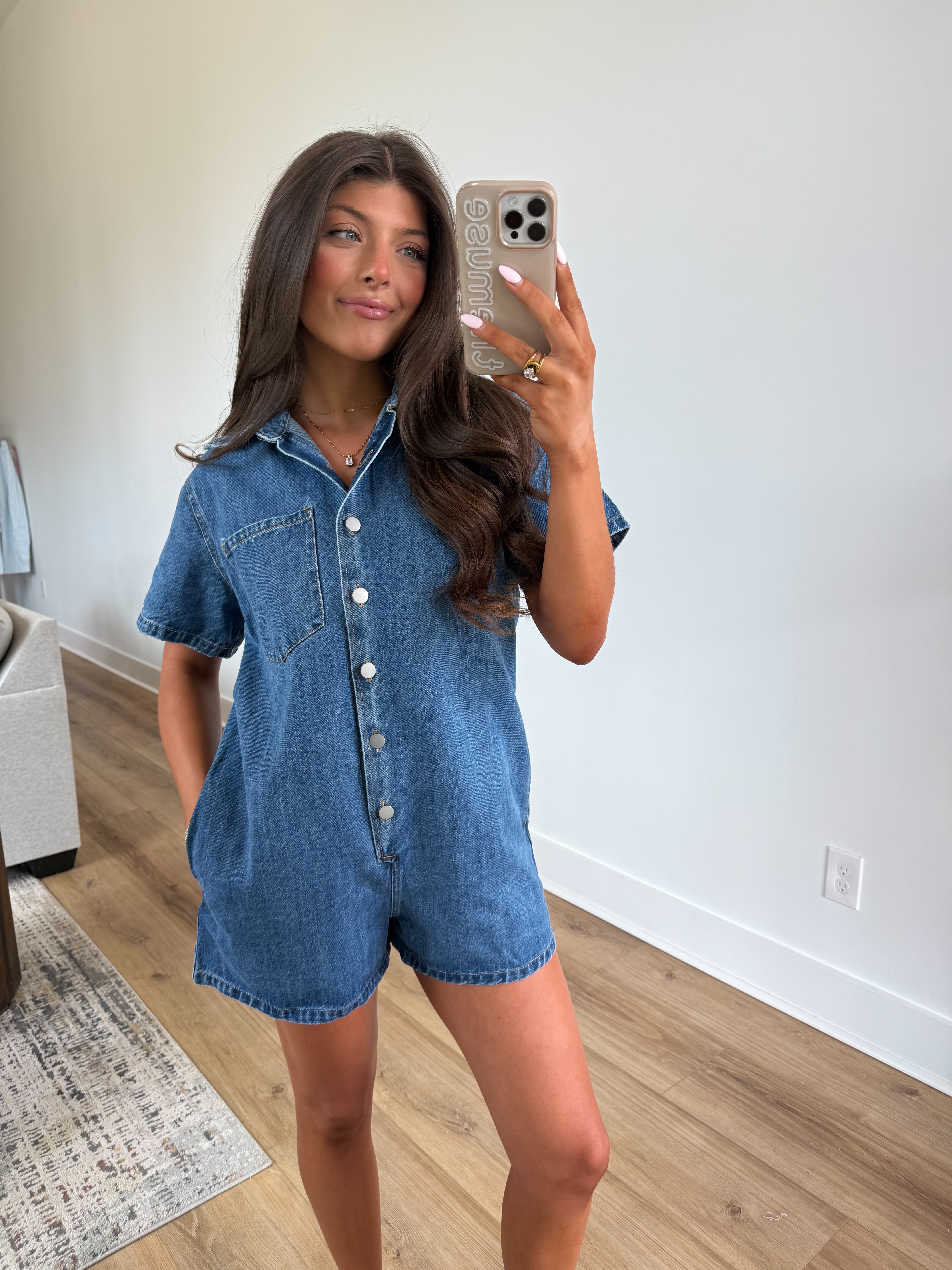 Denim T-Shirt Romper