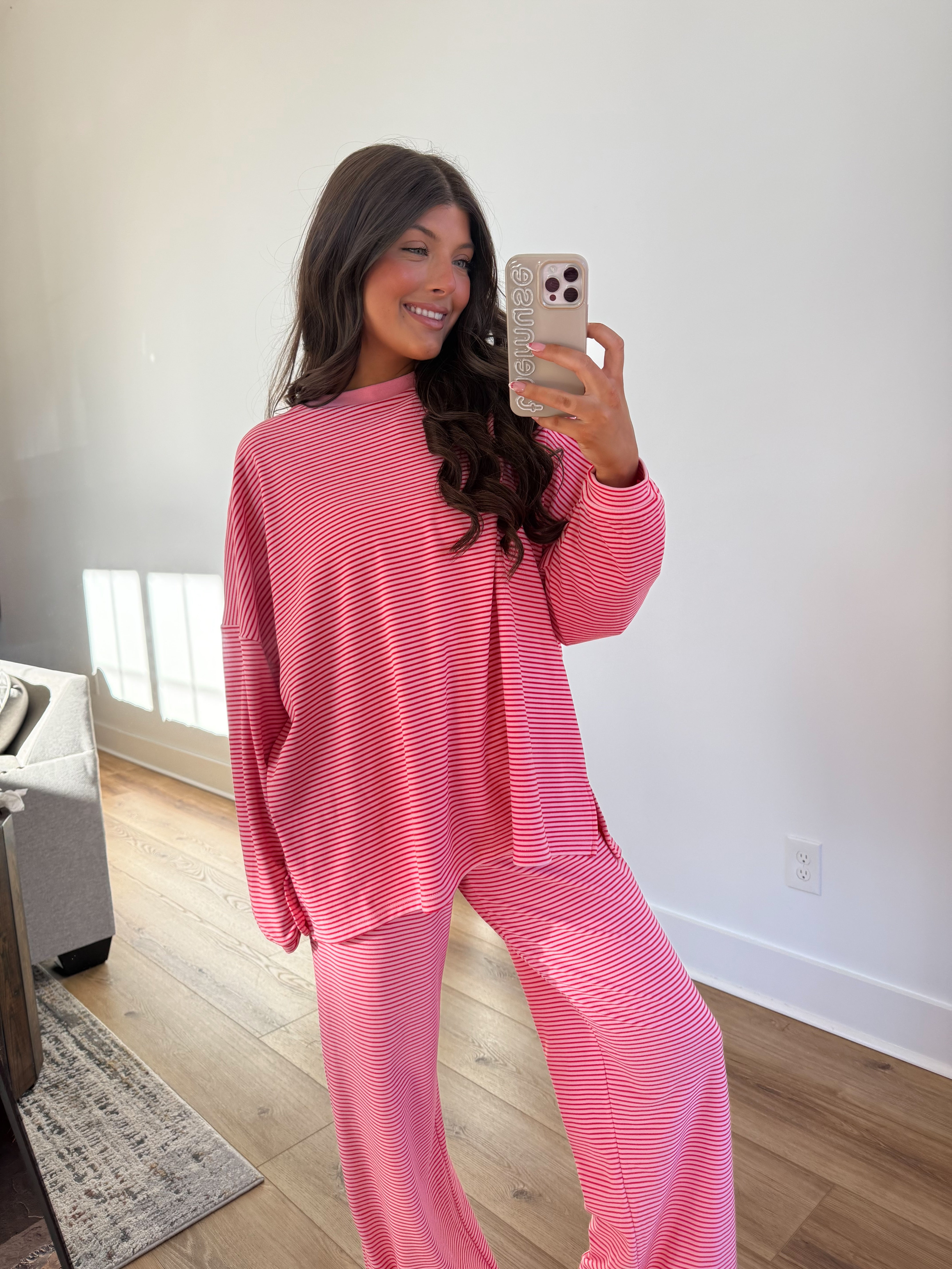 Elsie Fleece Pullover (Red/Pink)