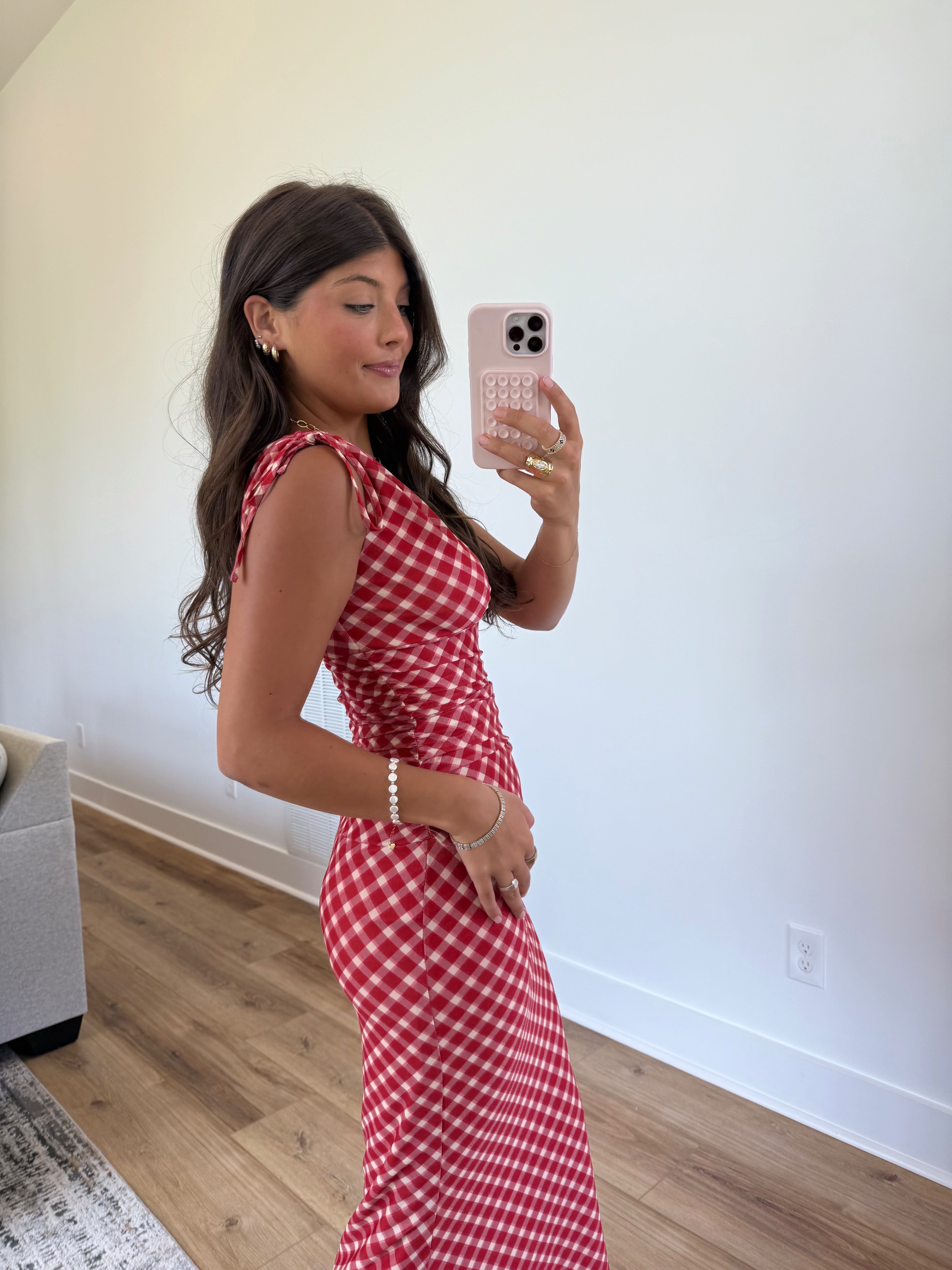 Cherrywood Gingham Midi Dress