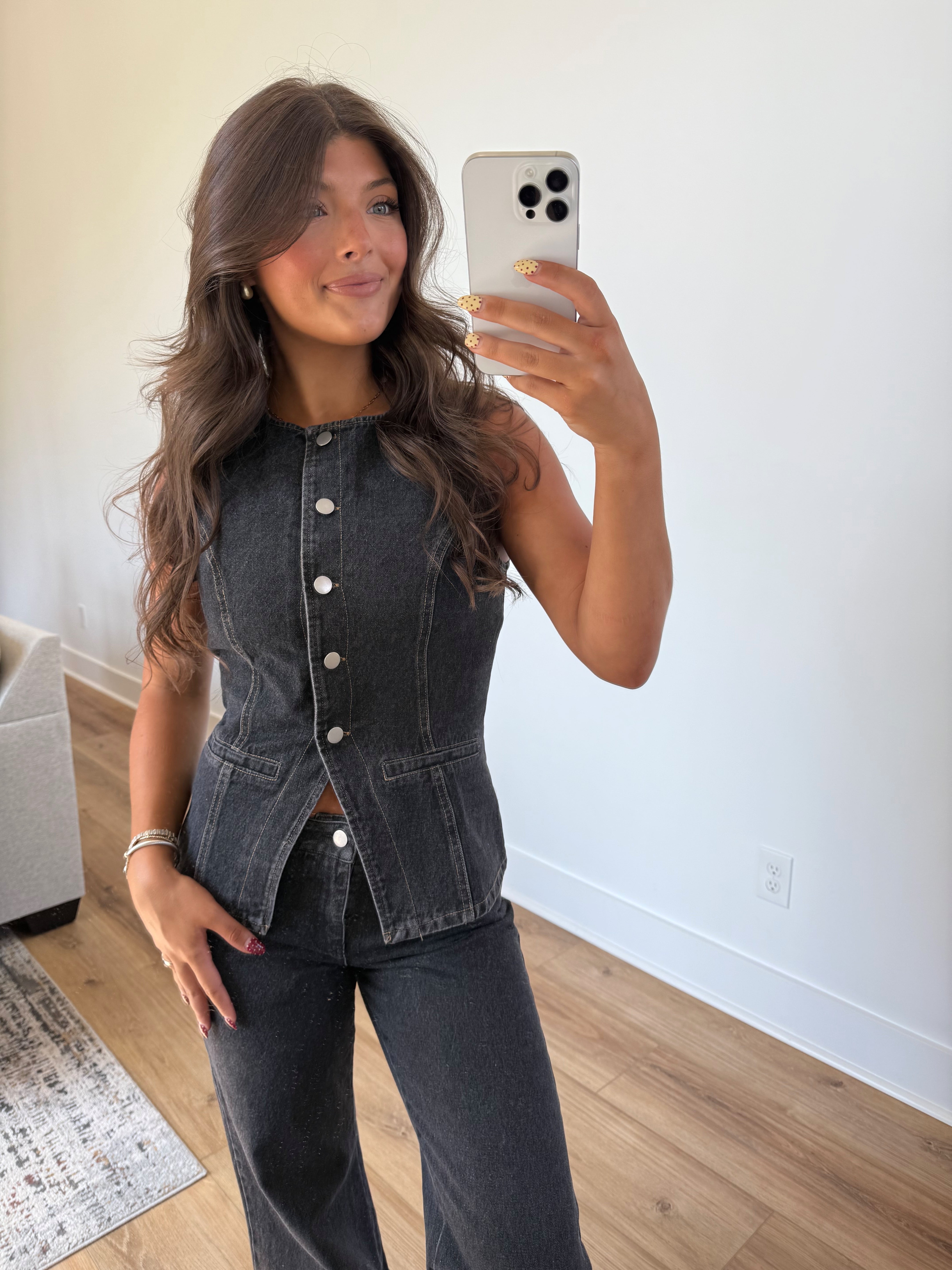 Dark Denim Low Waisted Set