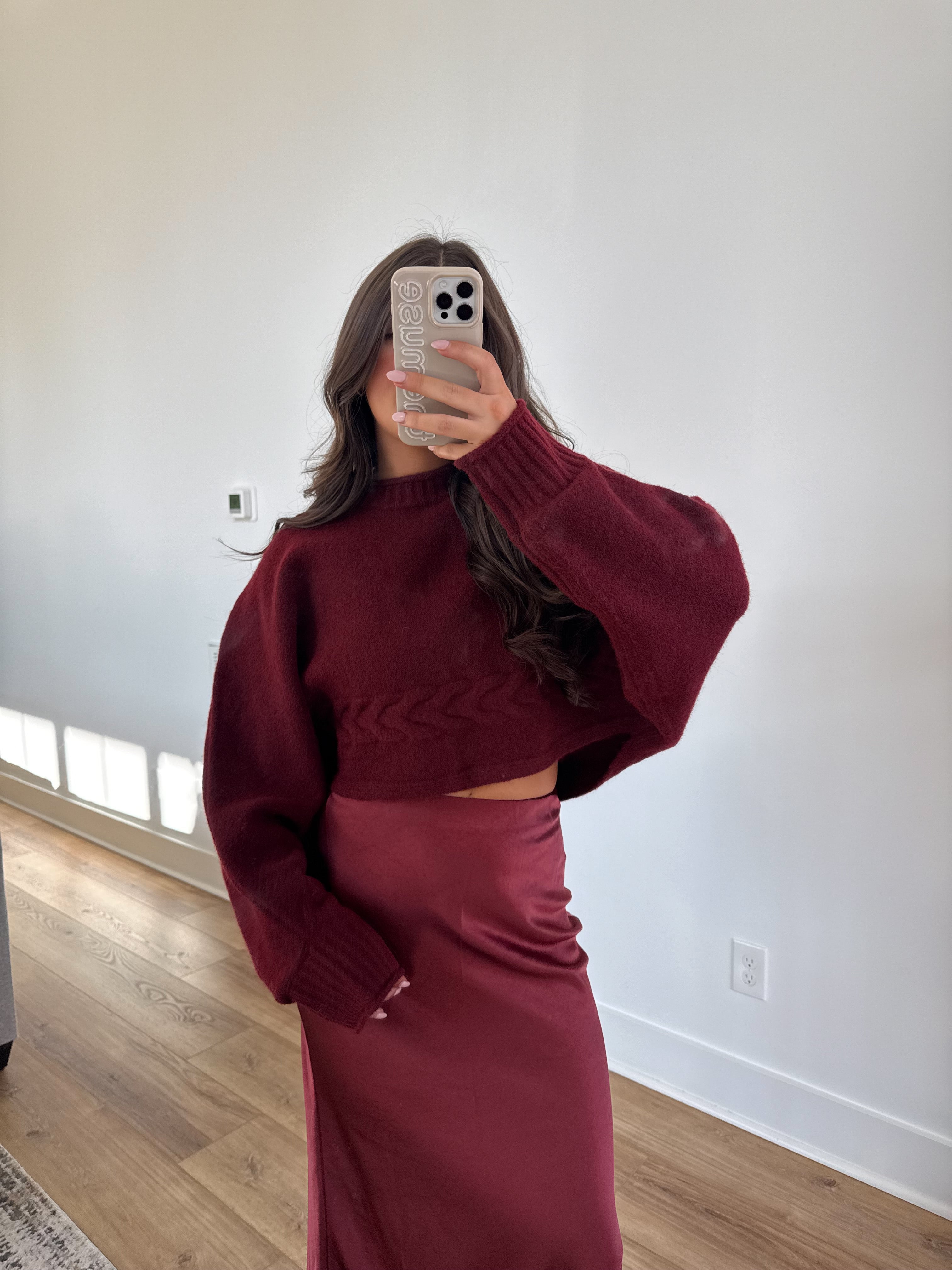 Twisted Cranberry Sweater