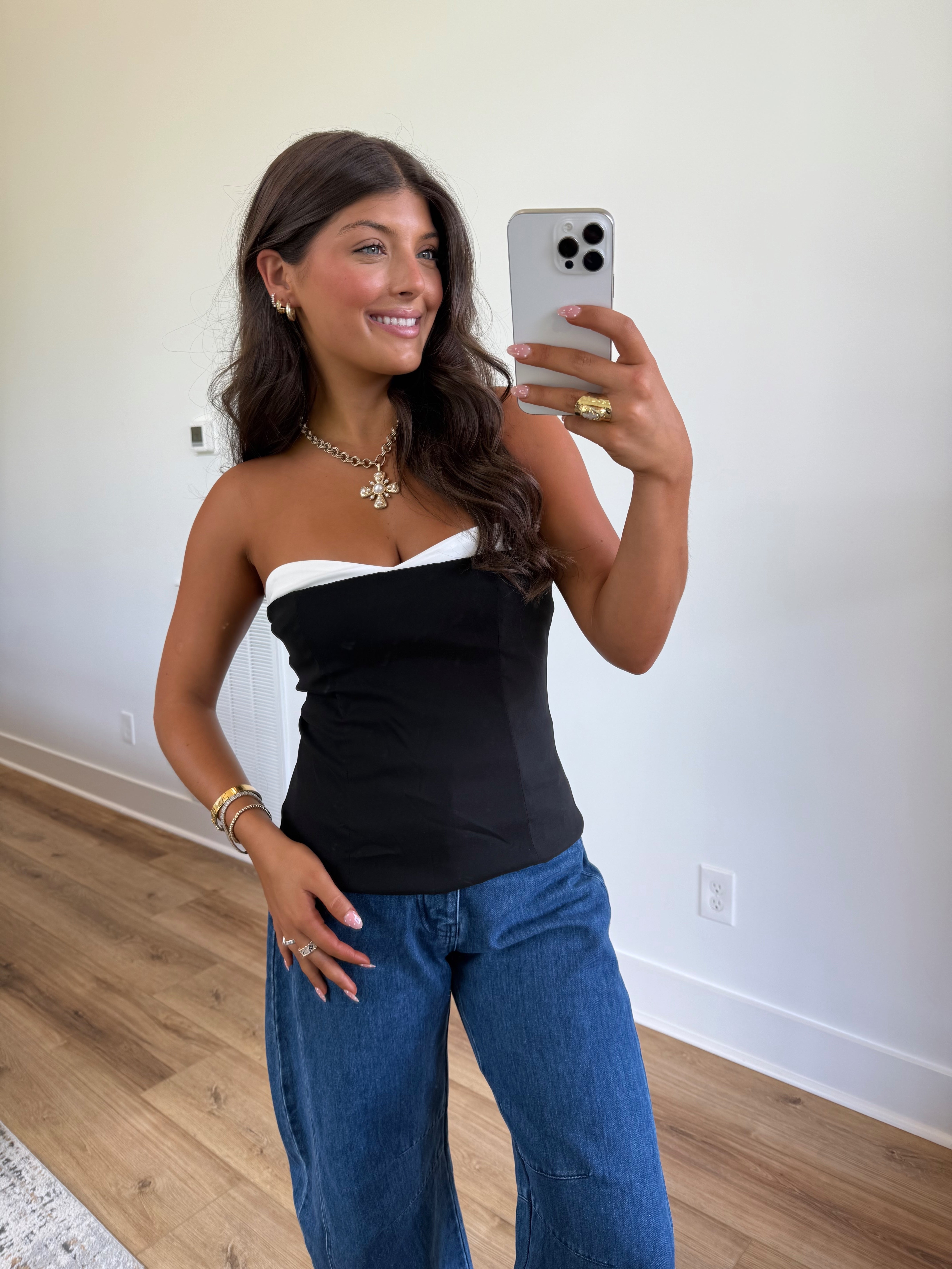 Classic Contrast Top