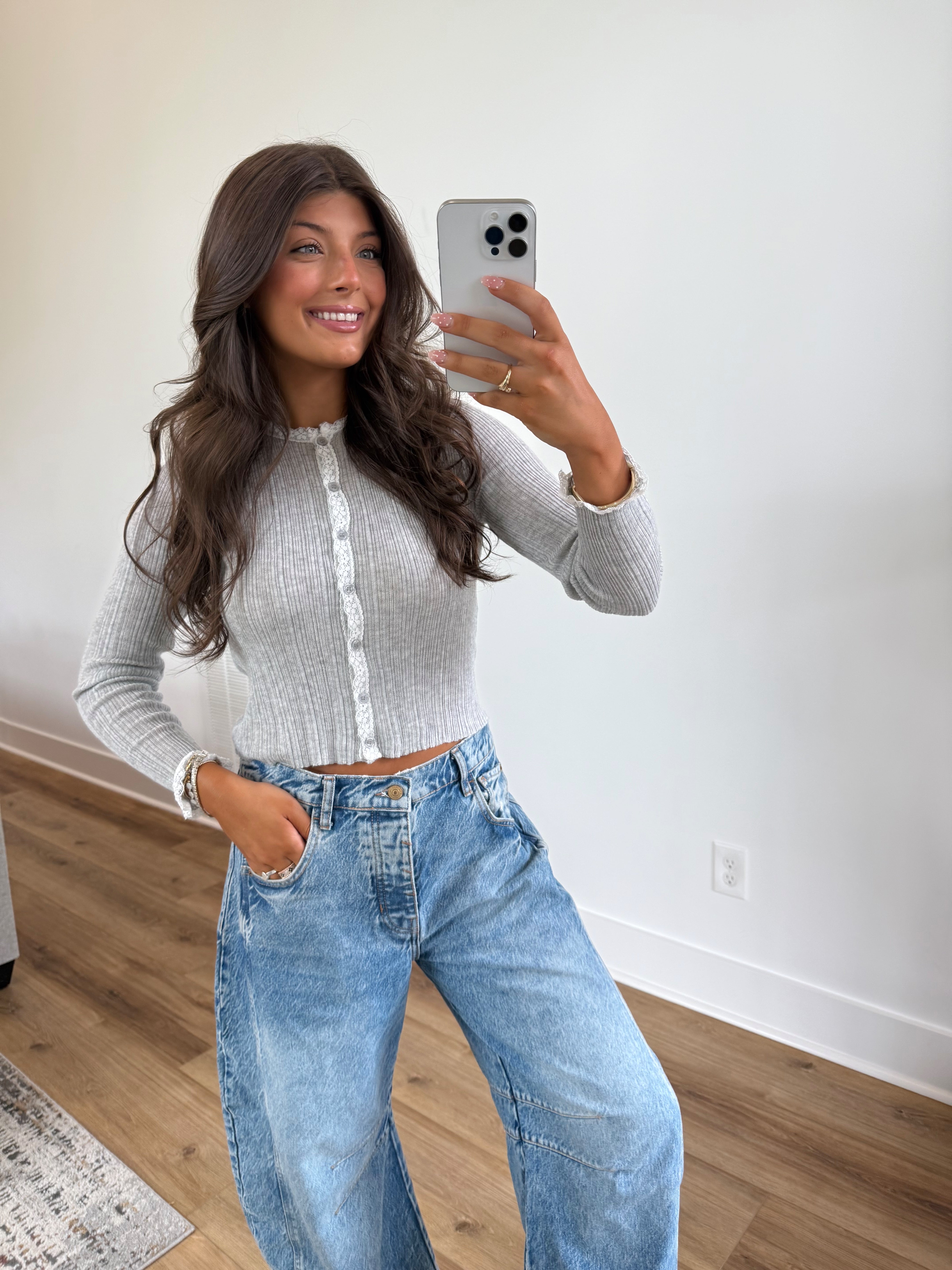 Silver Lace Cardigan