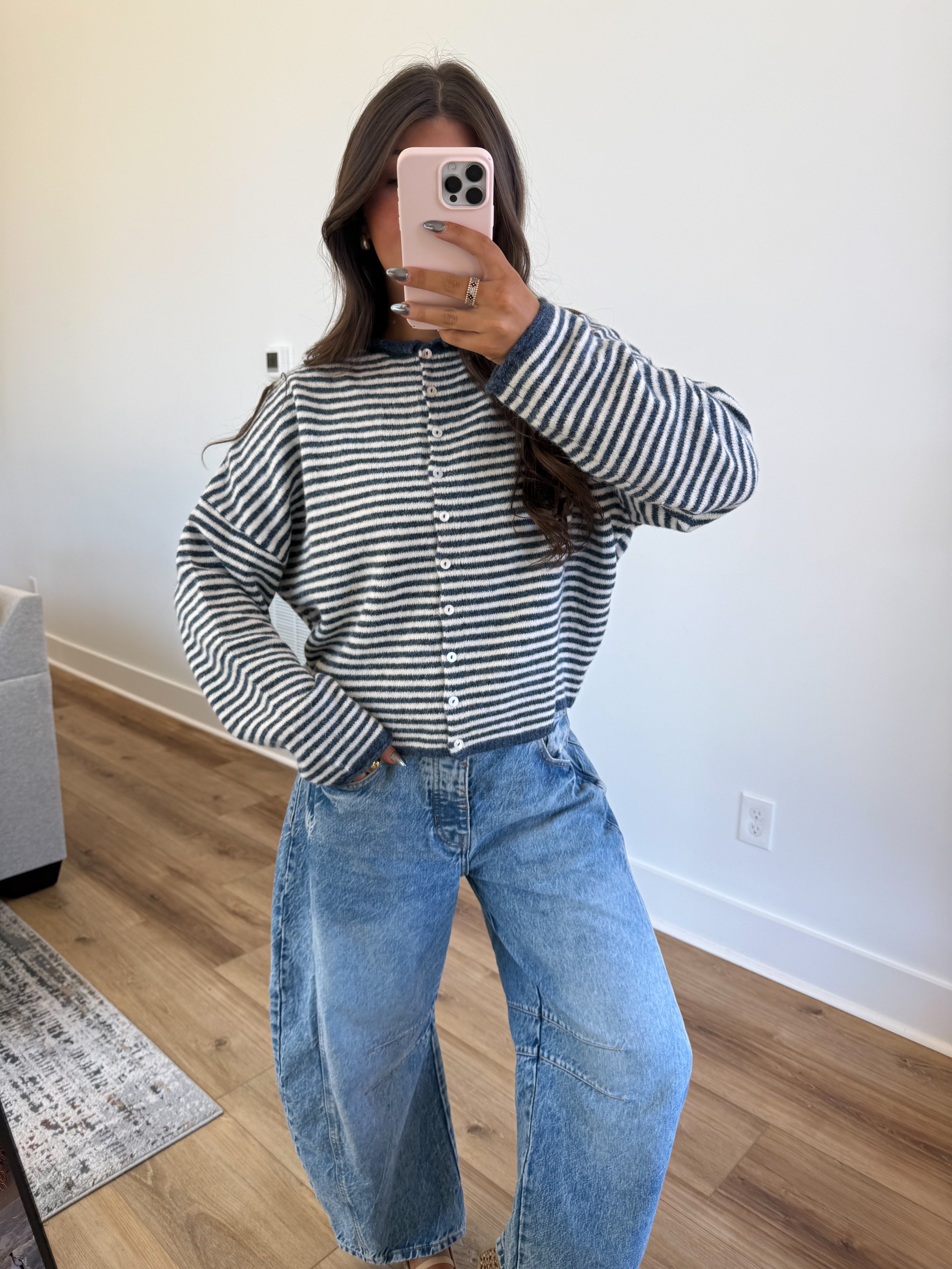 Best Dress Cardigan (Blue Stripes)