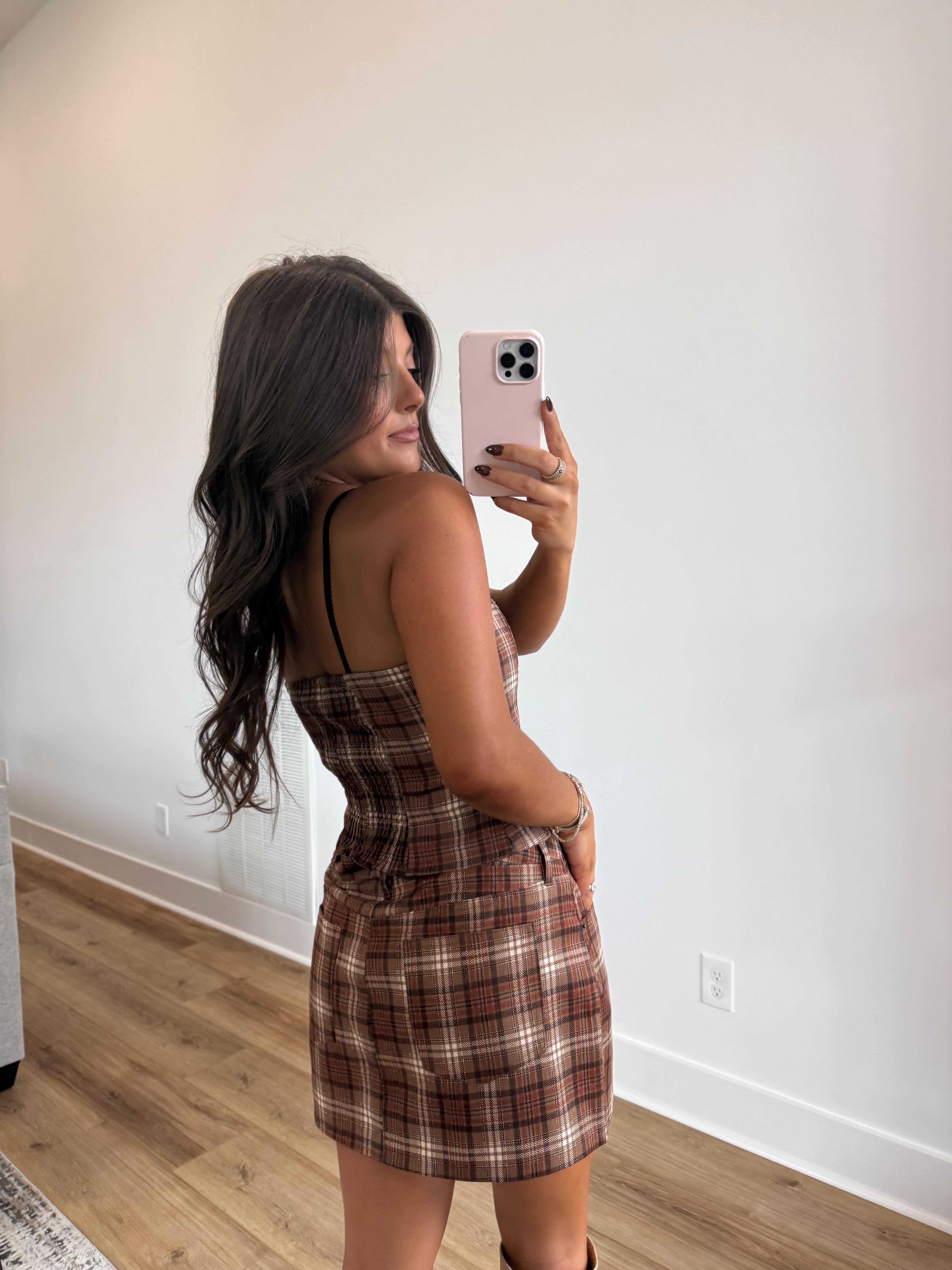 Fall Plaid Skirt Set