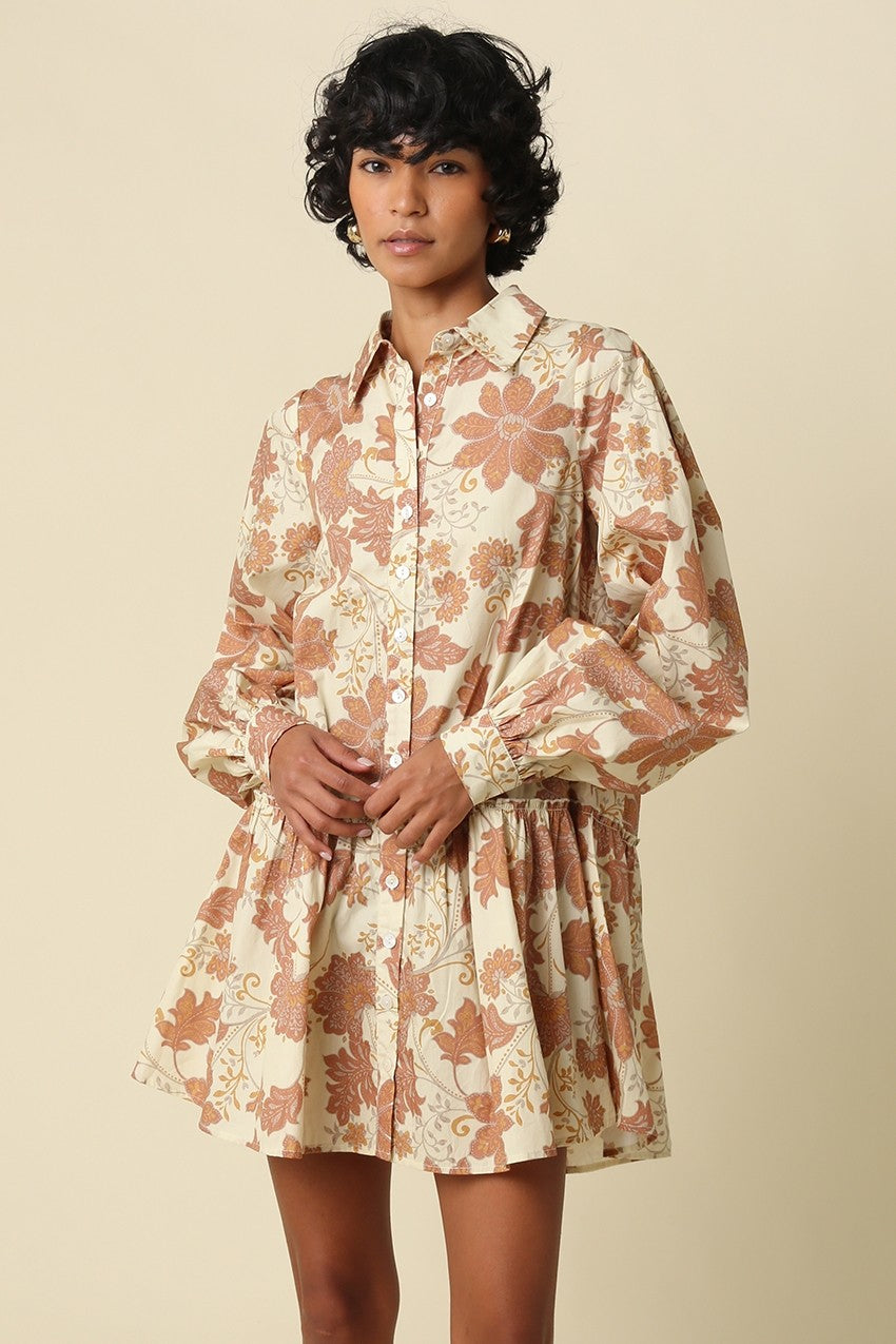 Cream & Rust Floral Mini