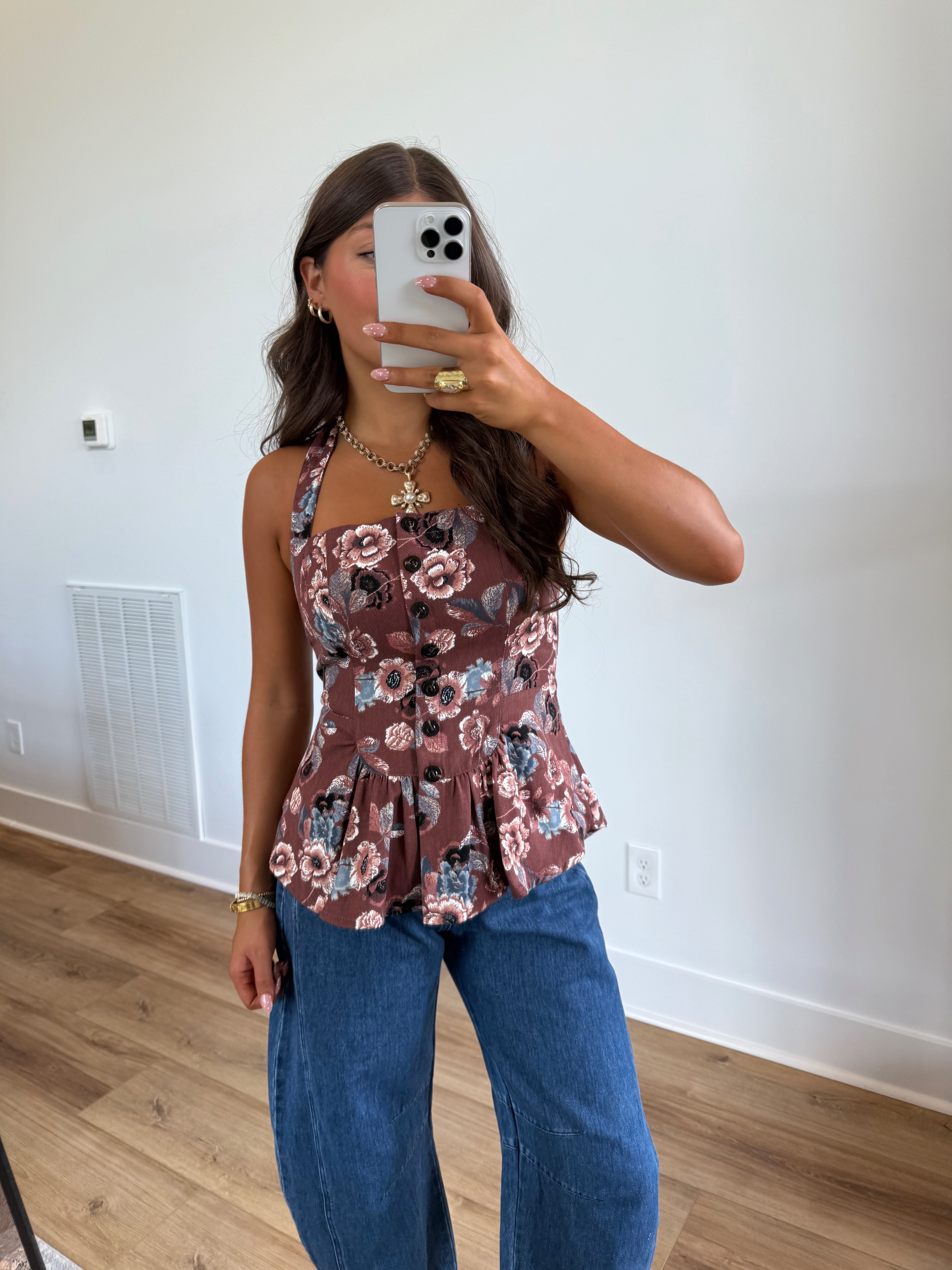 Fleur de Fall Halter Neck