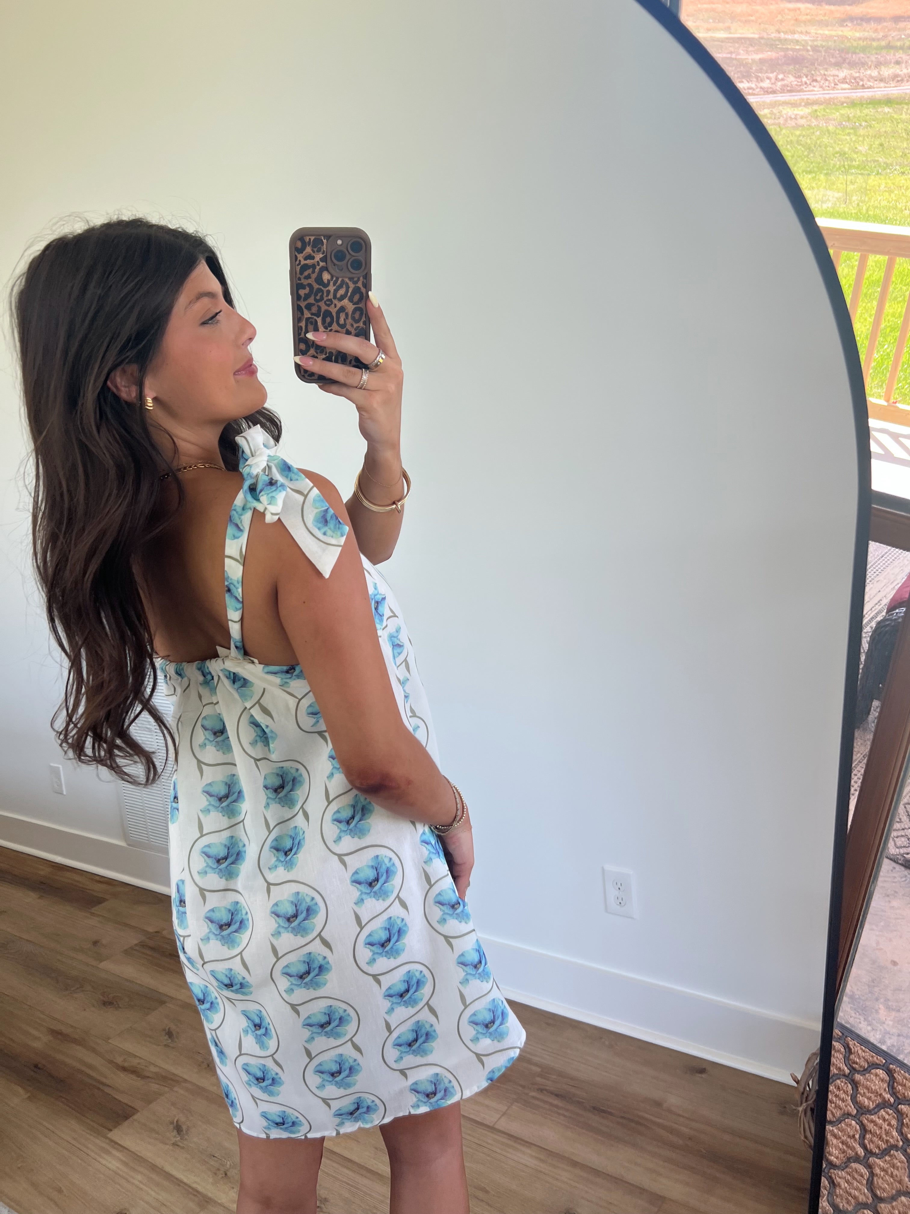 Sky Petals Mini Dress