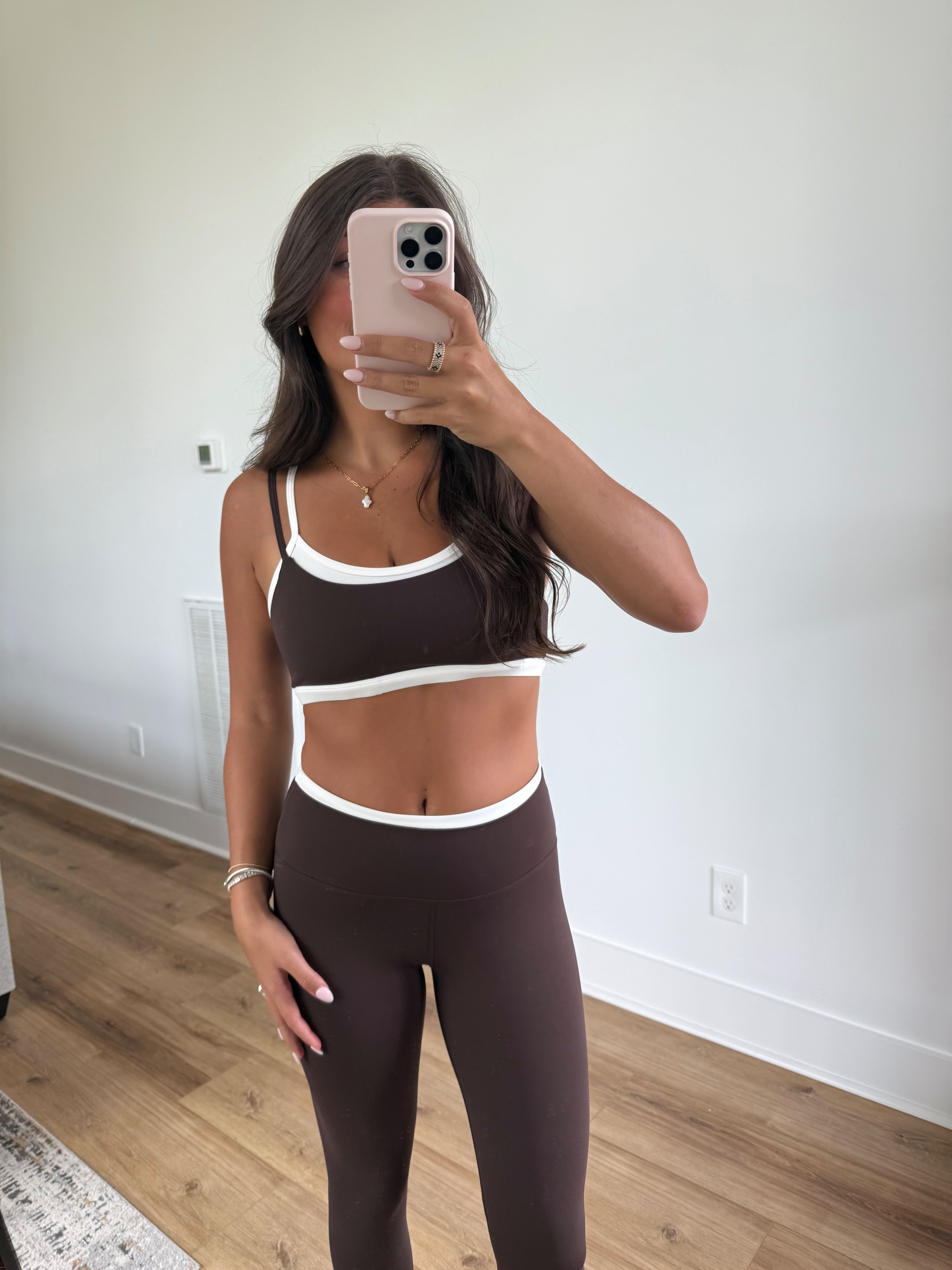 Brown Layered SPORTS BRA