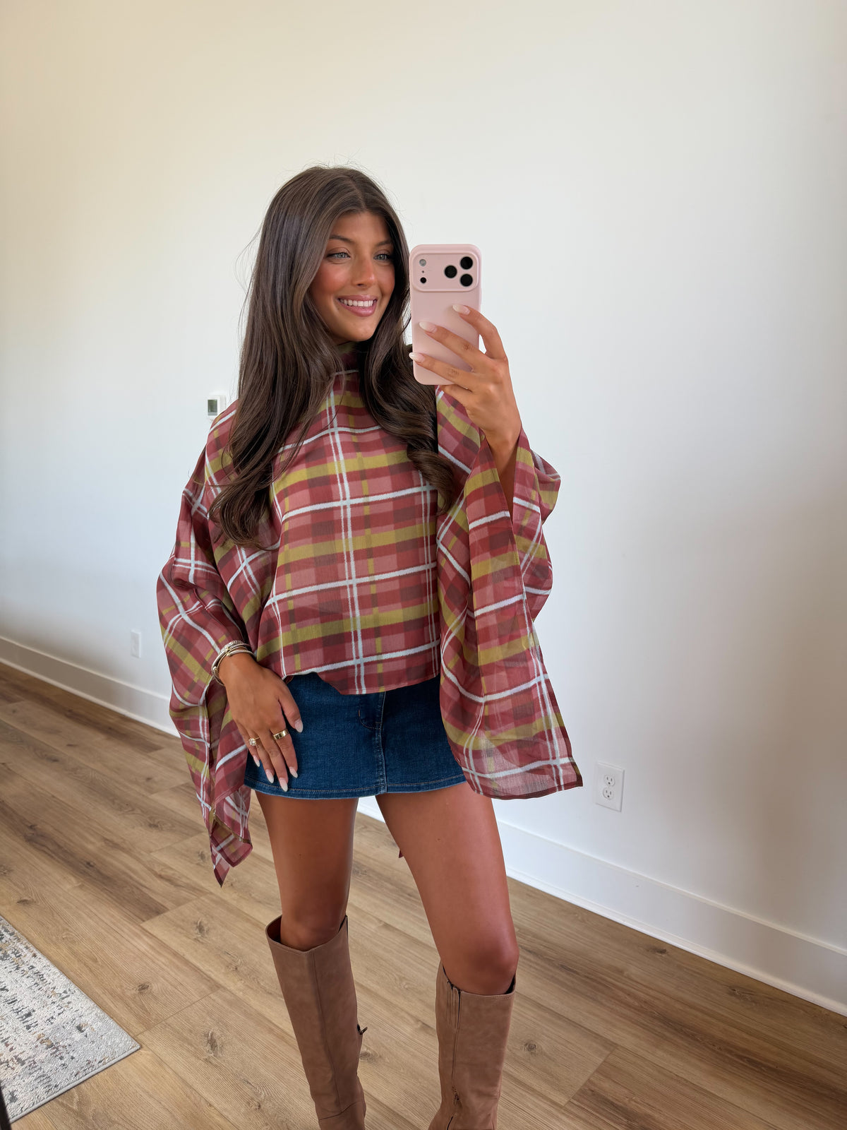 Cider Season Plaid Top