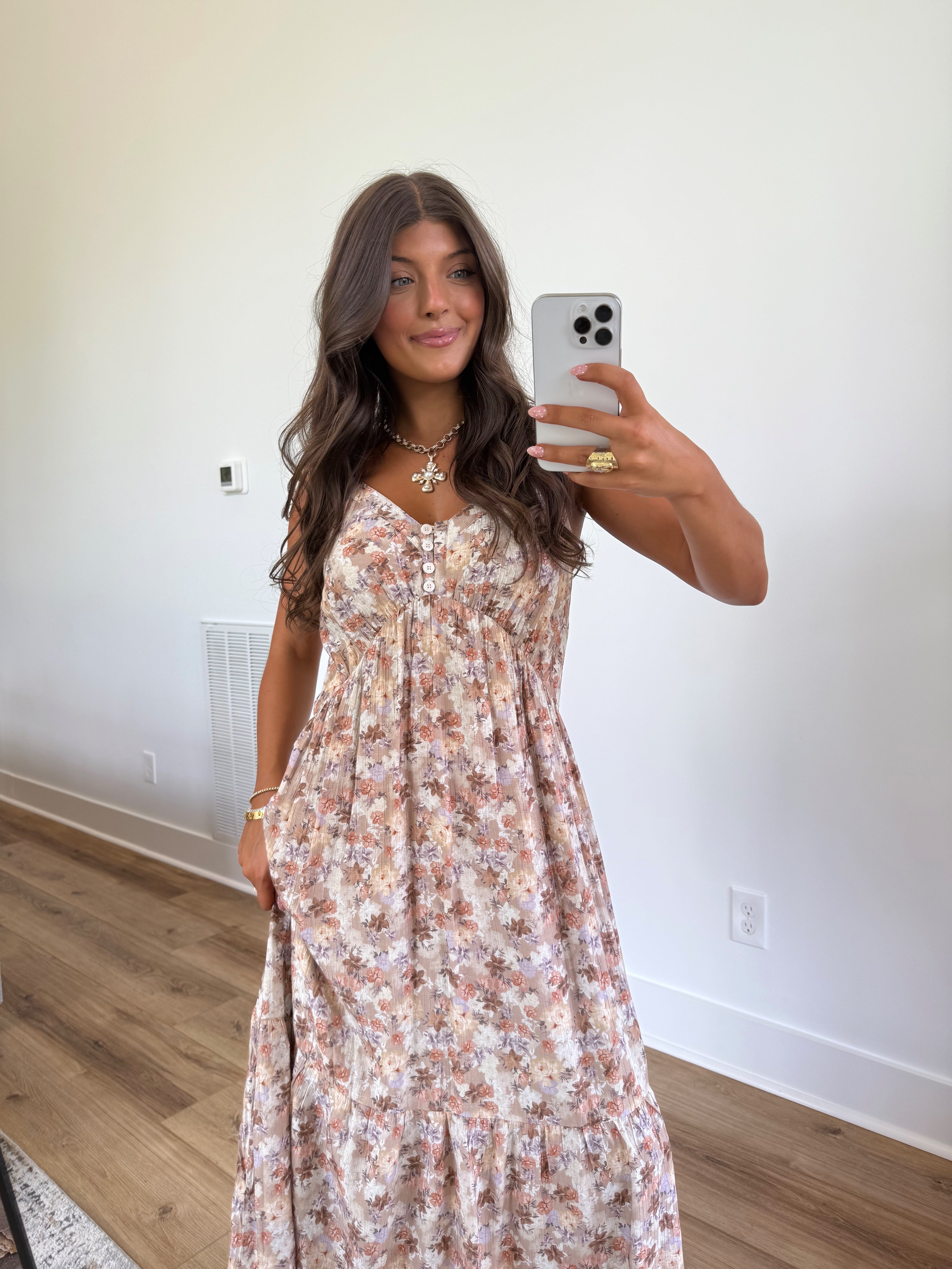 Cocoa Bloom Maxi Dress