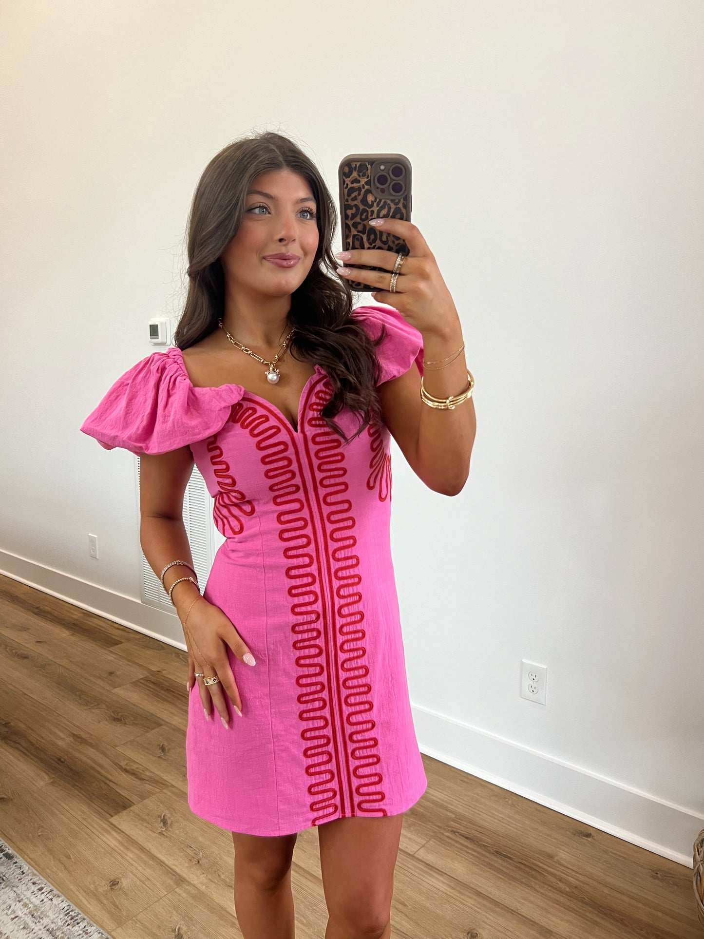 (Pink) Tropical Time Mini Dress