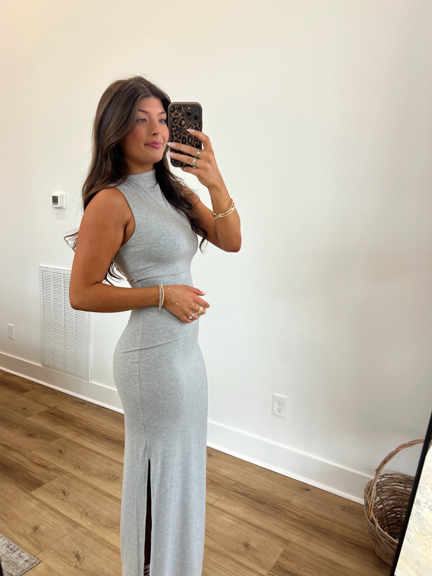 Grey Made For Me Maxi Dress