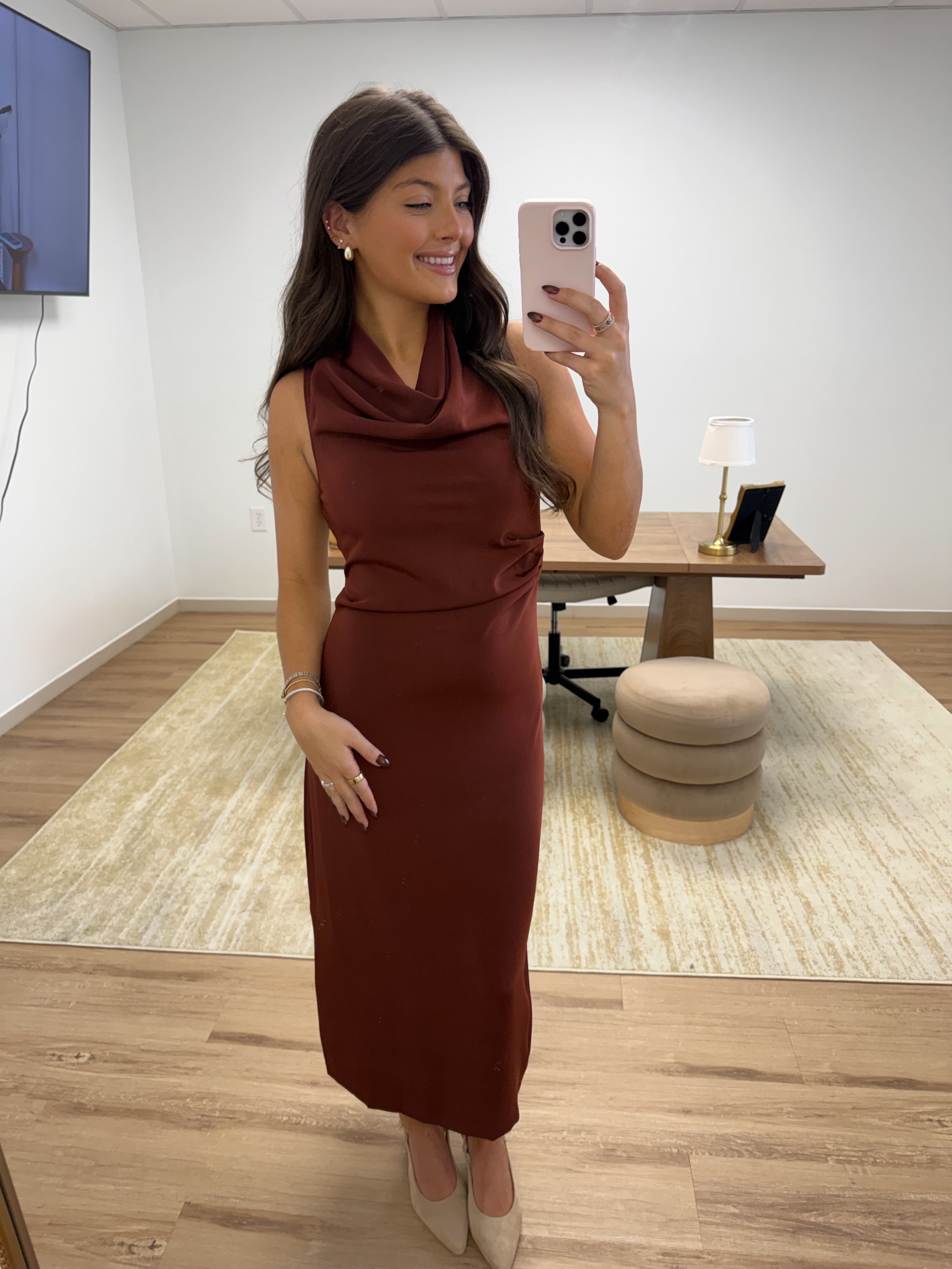 The Amara Dress (Pumpkin Spice)