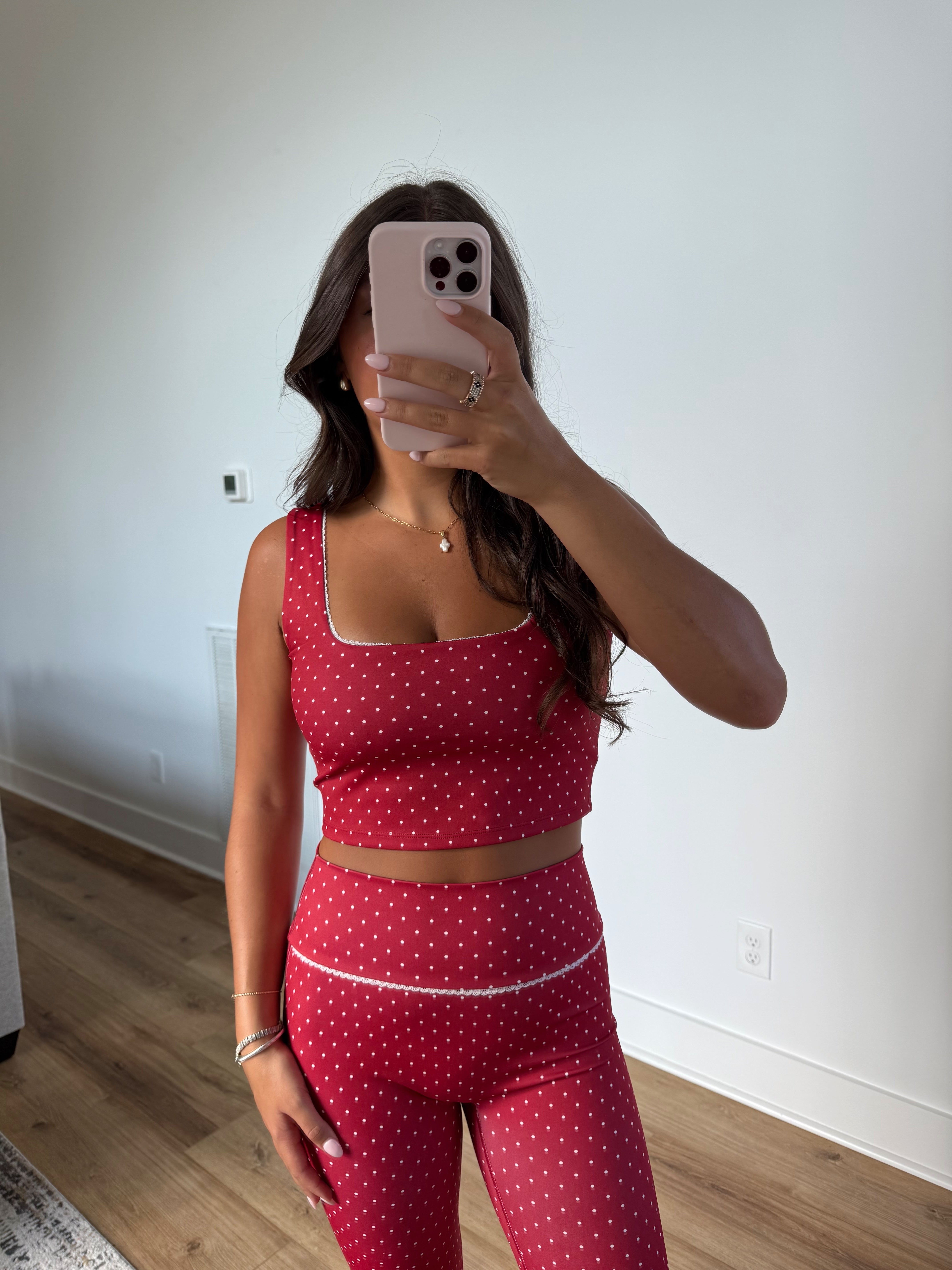 Red/White Polka Dot Athletic Set