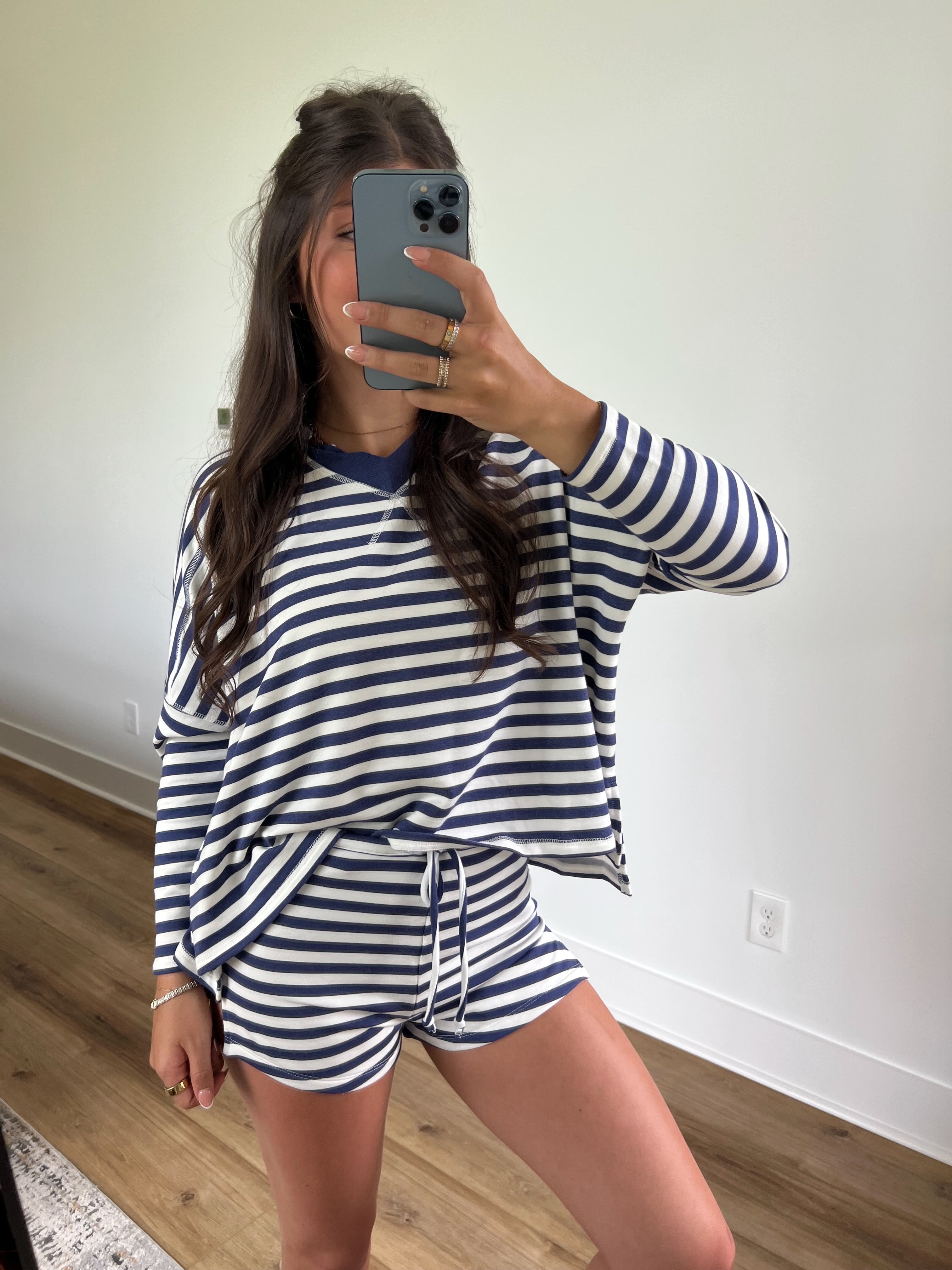Travel Day Stripe Set (Navy)
