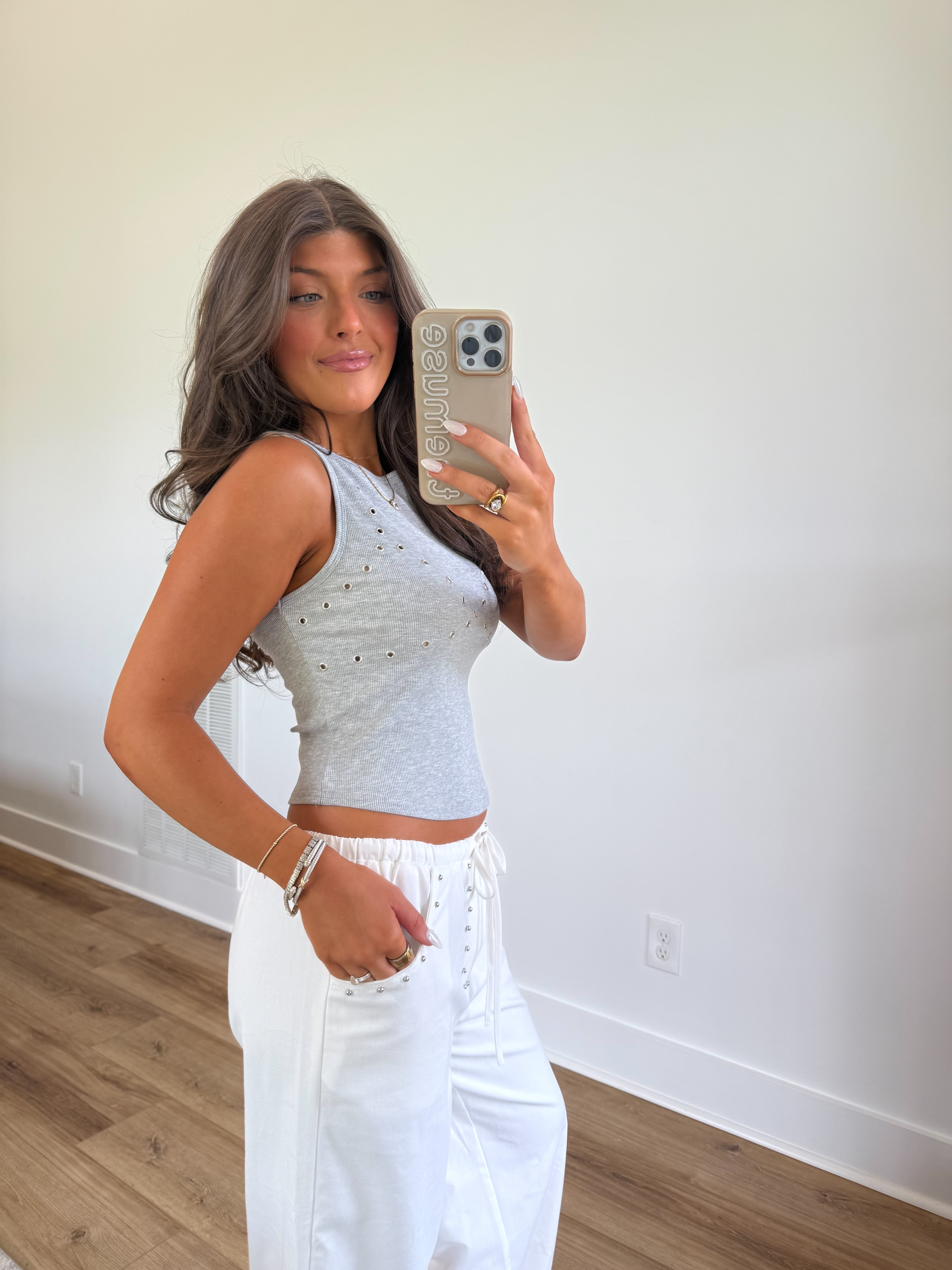 Silver Bikini Tank
