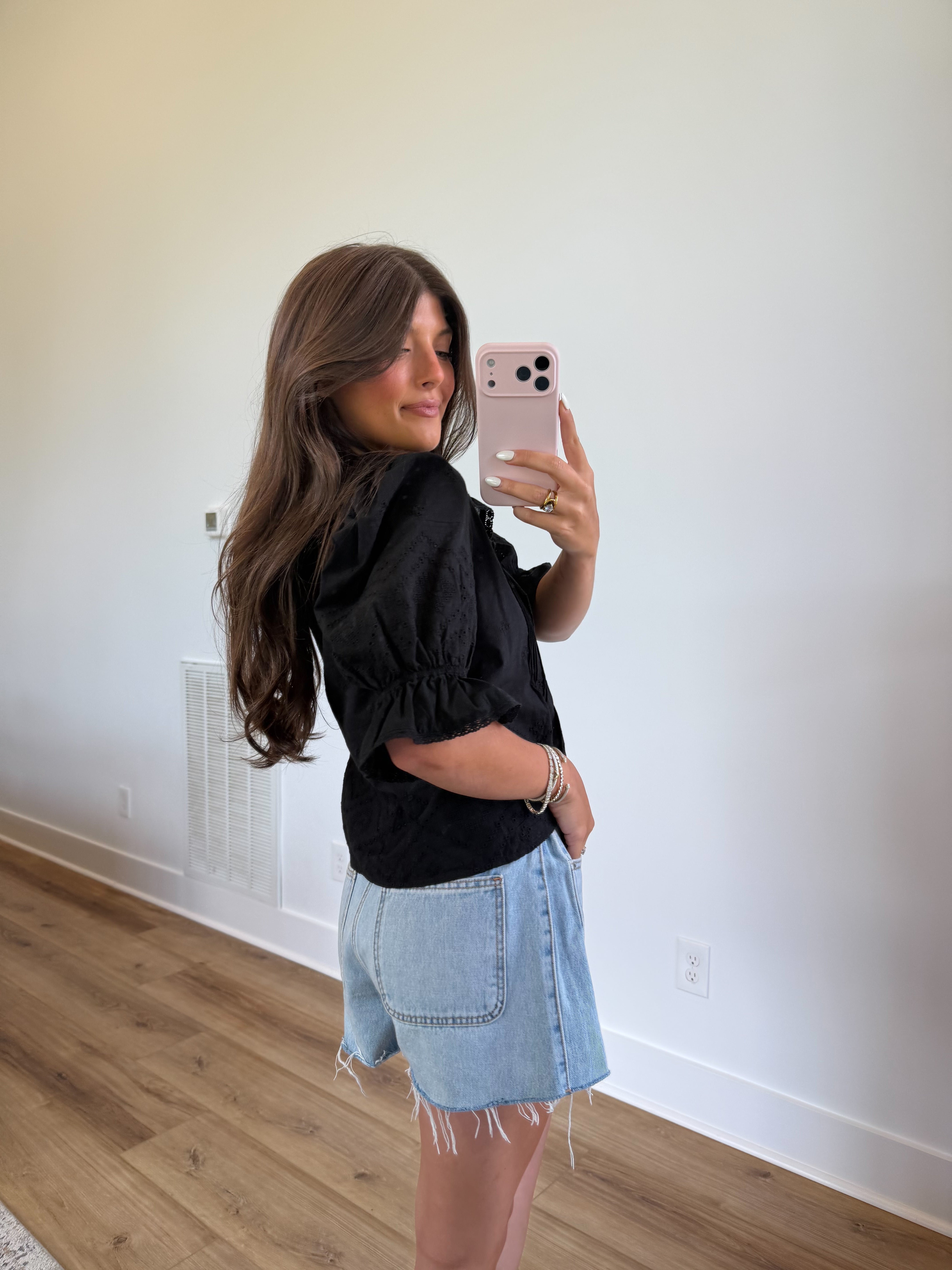 Eloise Eyelet Top (Black)