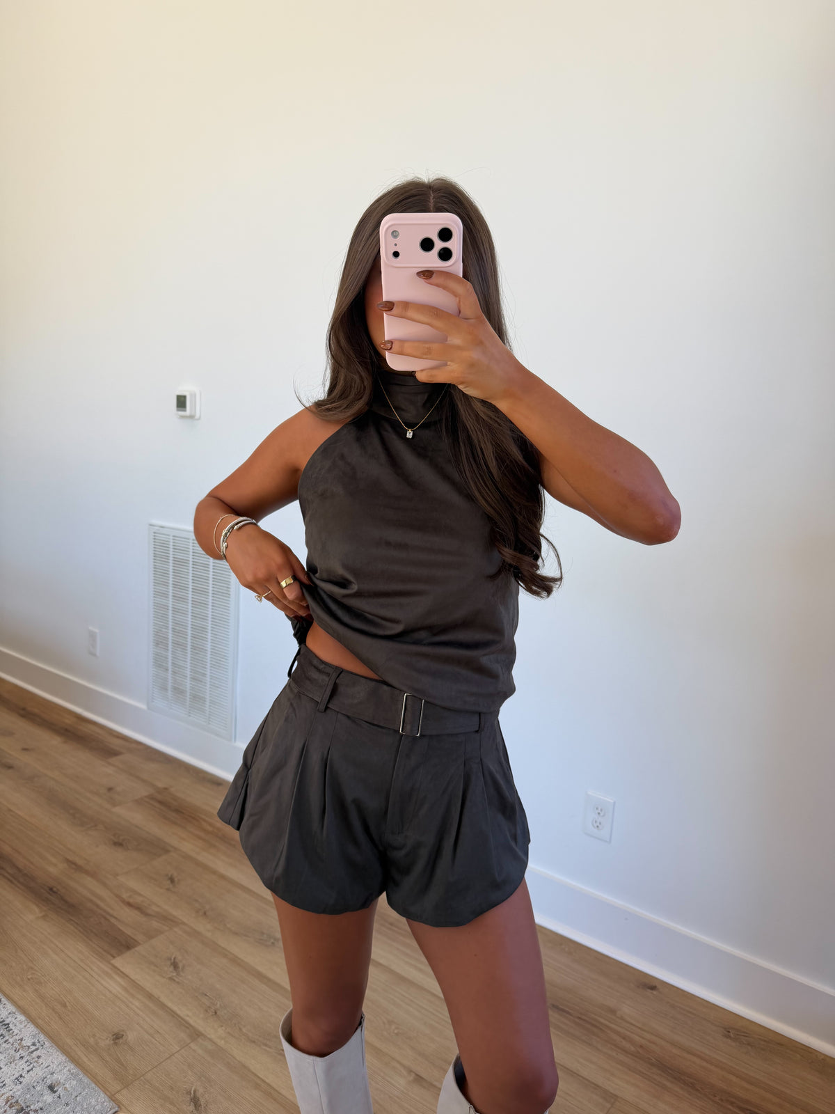 Mckenna Suede Shorts Set