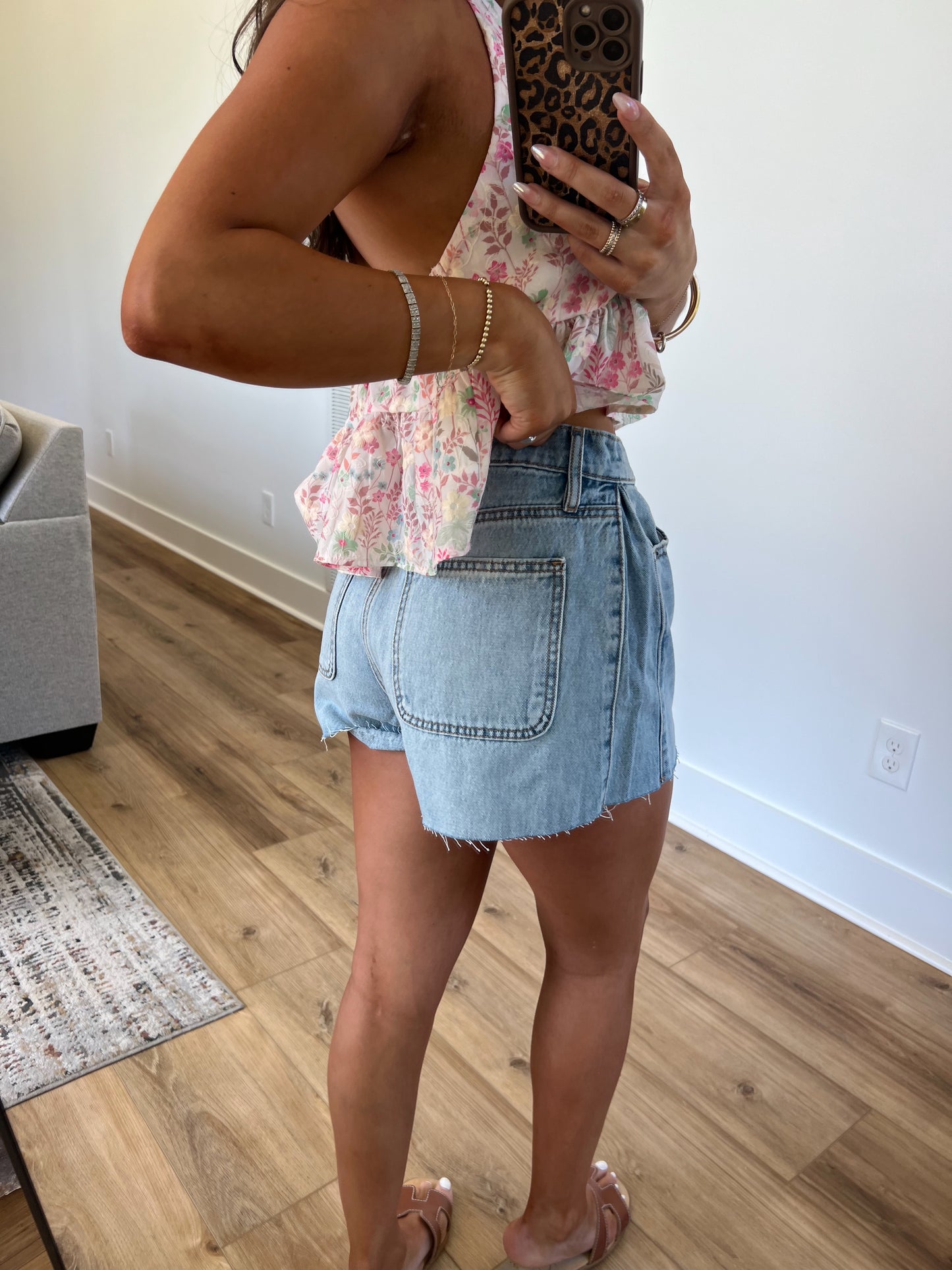 A-Line Denim Shorts