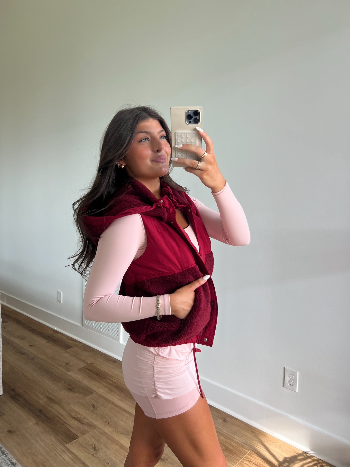 Maroon Fleece Vest