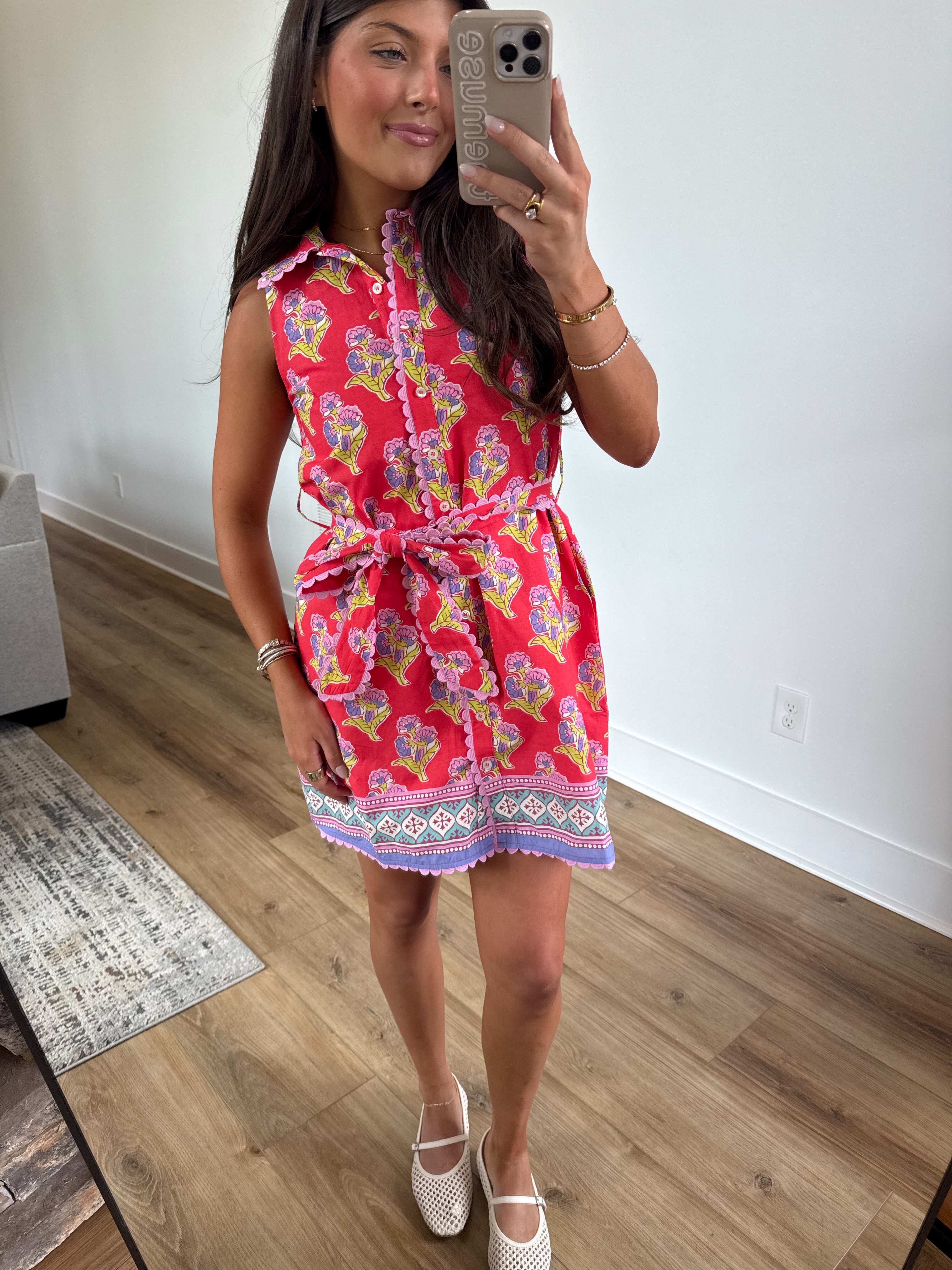 Cherry Hibiscus Mini Dress