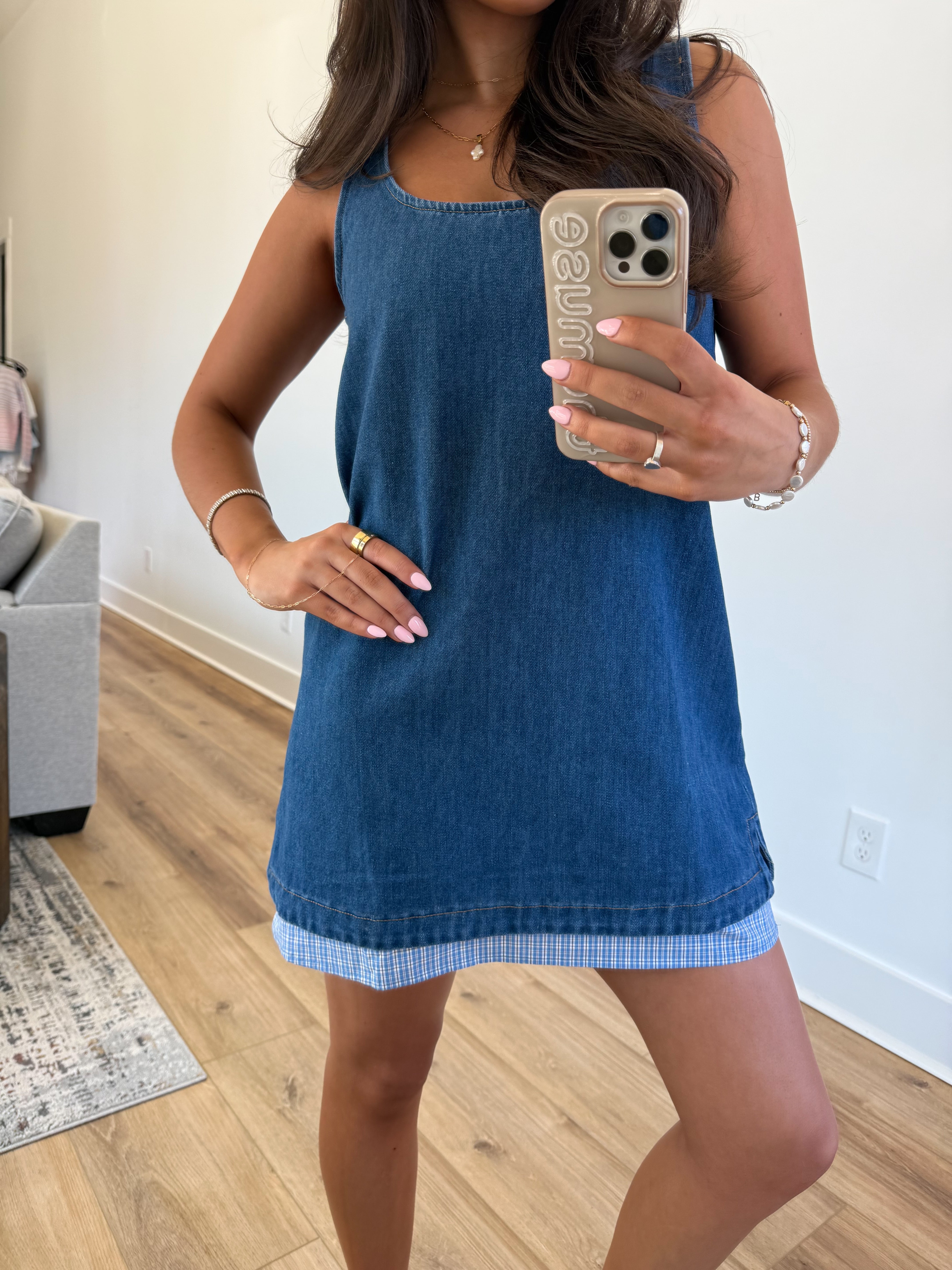The Pippa Denim Dress(PRE-ORDER (1 week)/ Restock)