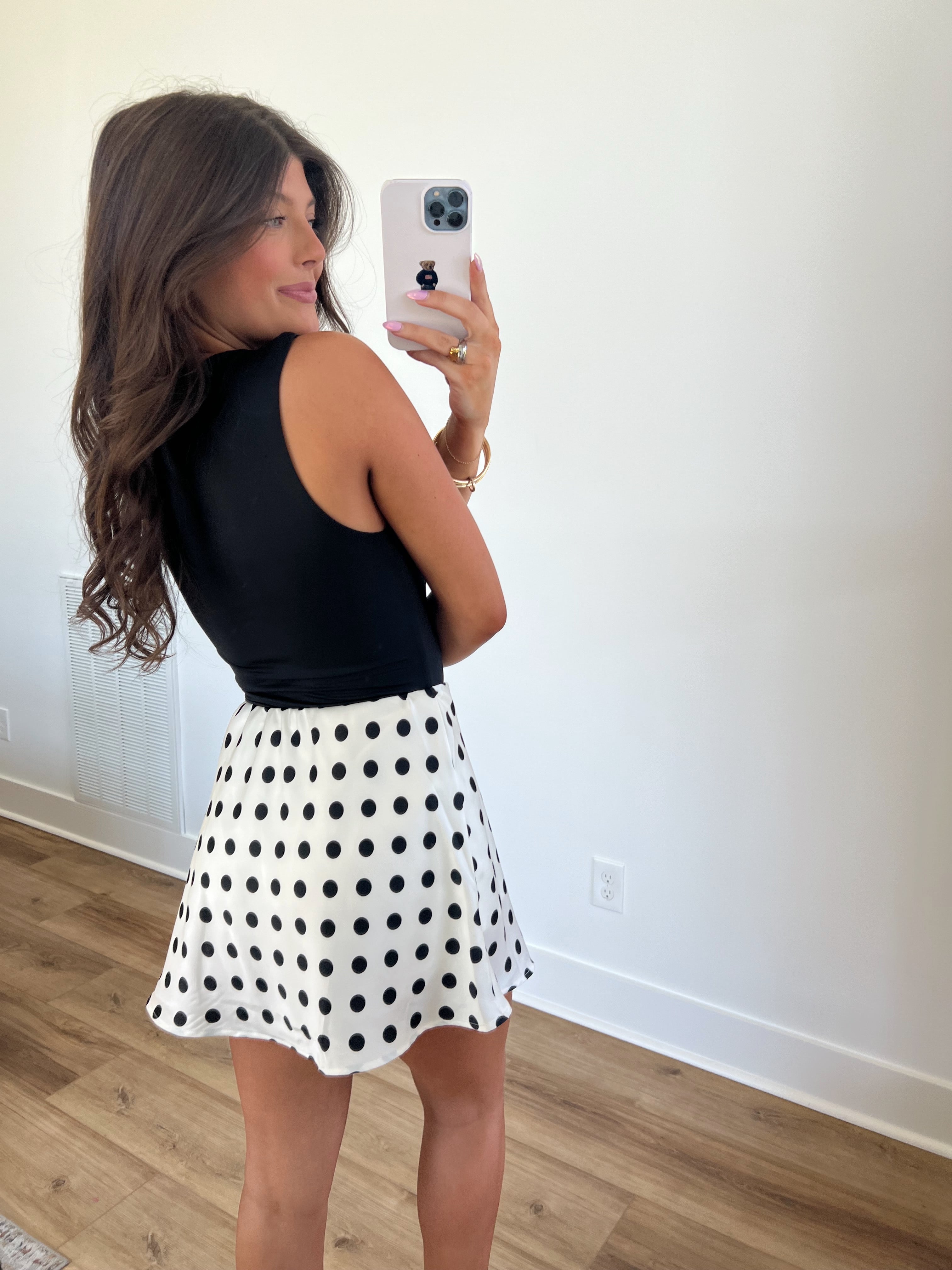 Circle Sweetie Mini Skirt (Black/White)