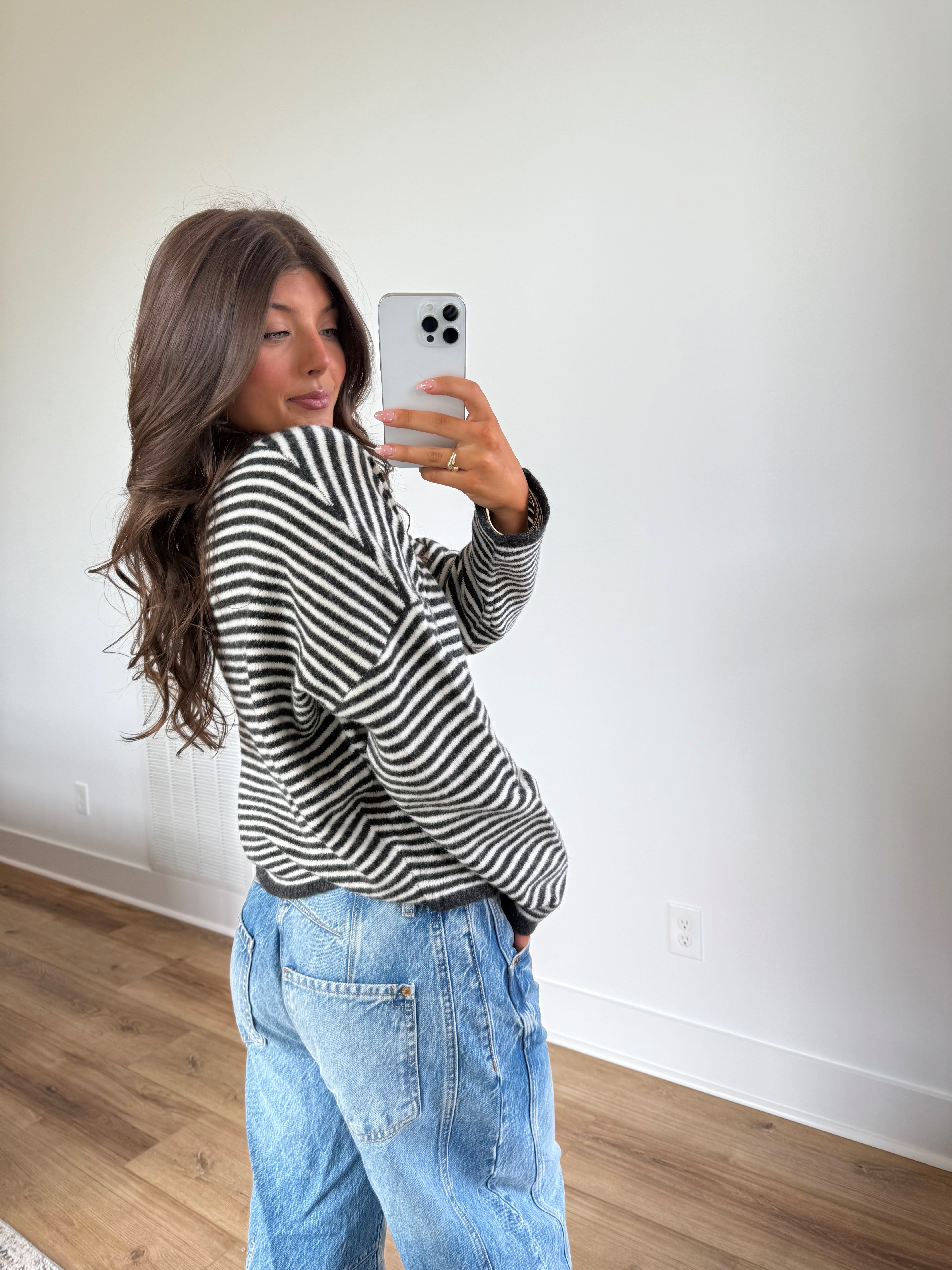 Best Dress Cardigan (Black Stripes)