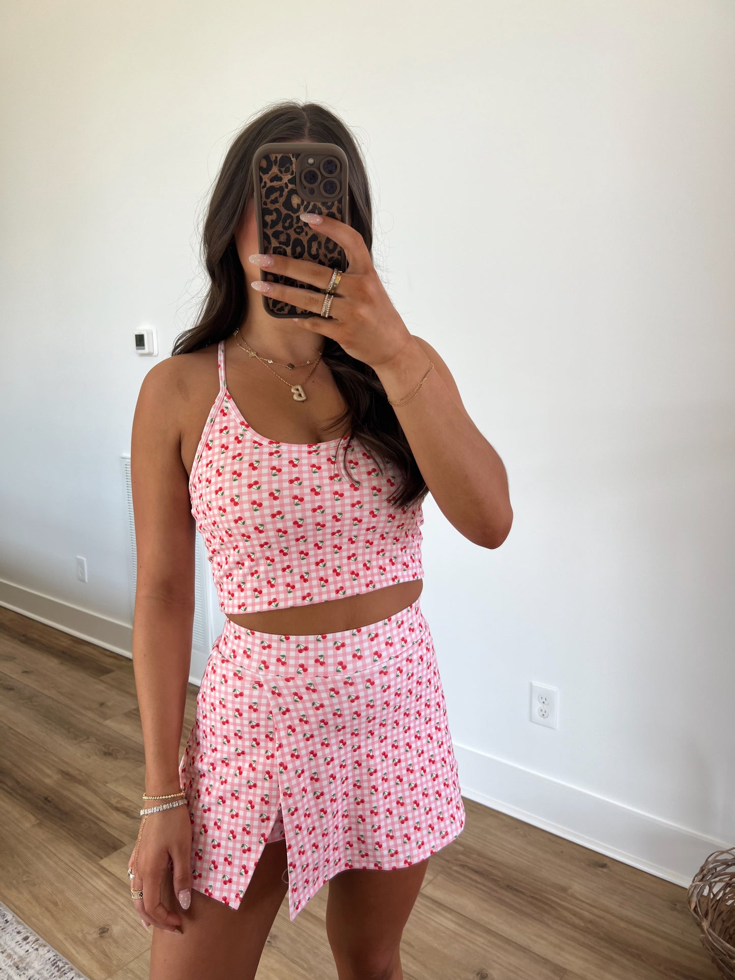 Cherry Gingham Raceback Tank