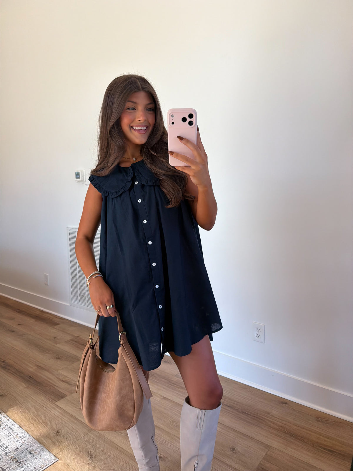 Nazy Peter Pan Collar Mini Dress