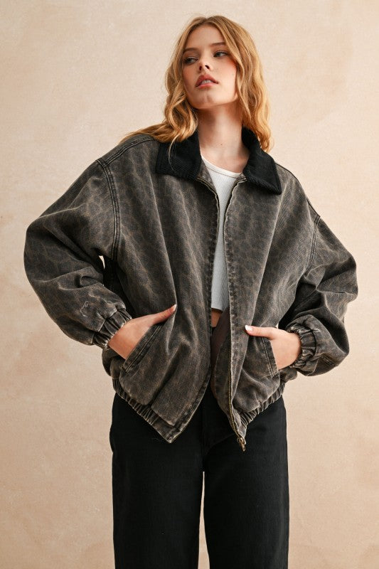 The Faded Cheetah Jacket END OF NOV.)/ RESTOCK)