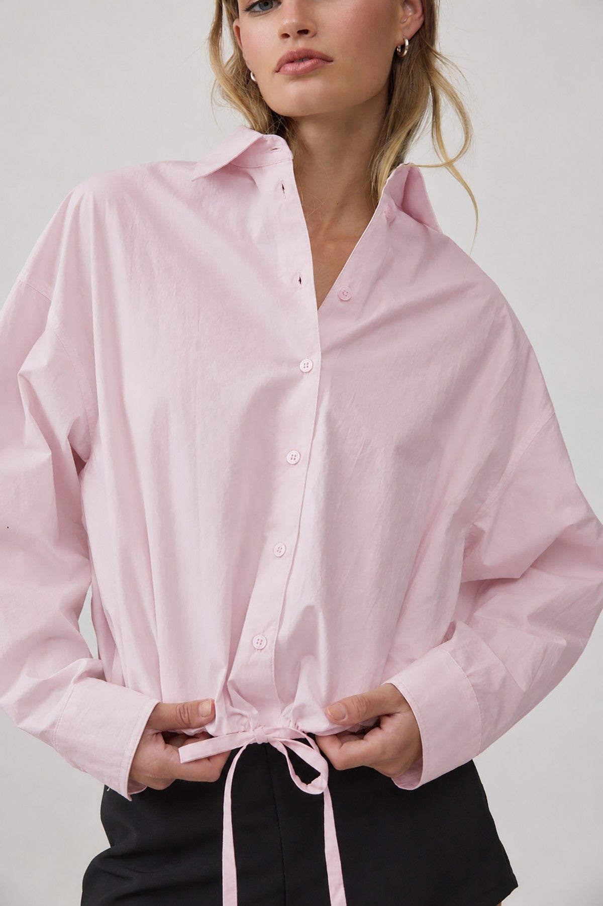 Ellis Tie Shirt (Blush)