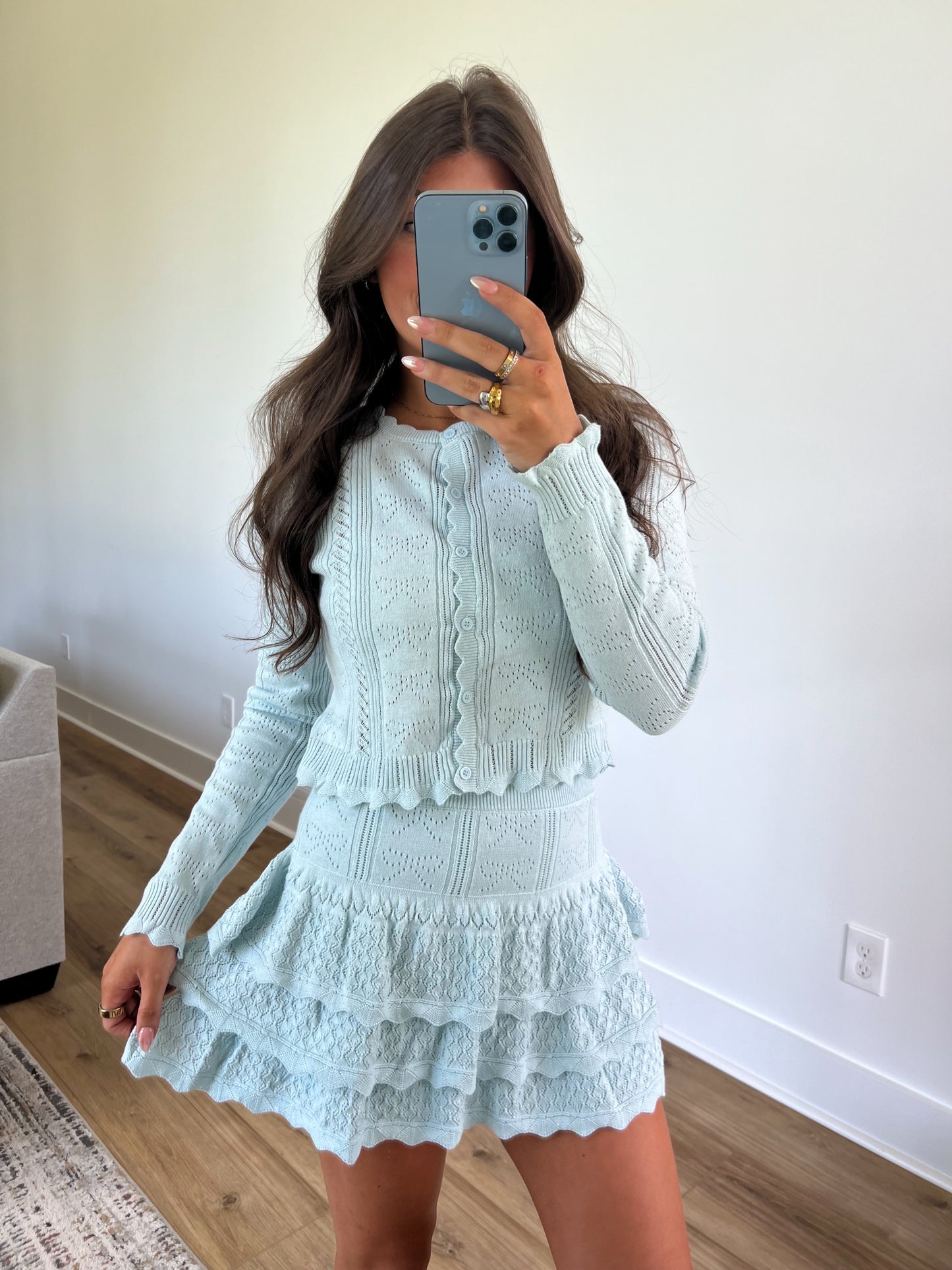 Blue Bloom and Bow Set