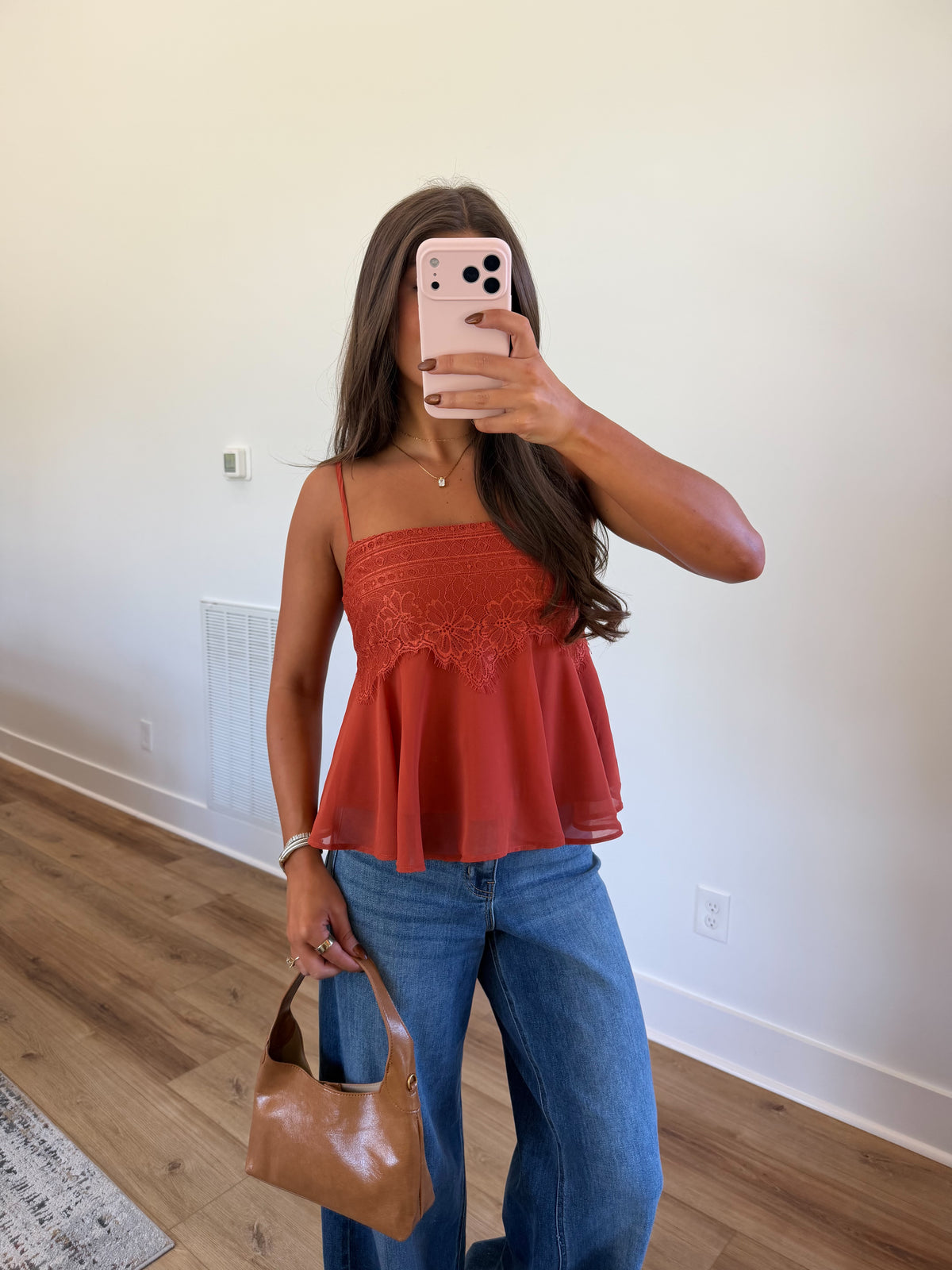 Cinnamon Lace Tank