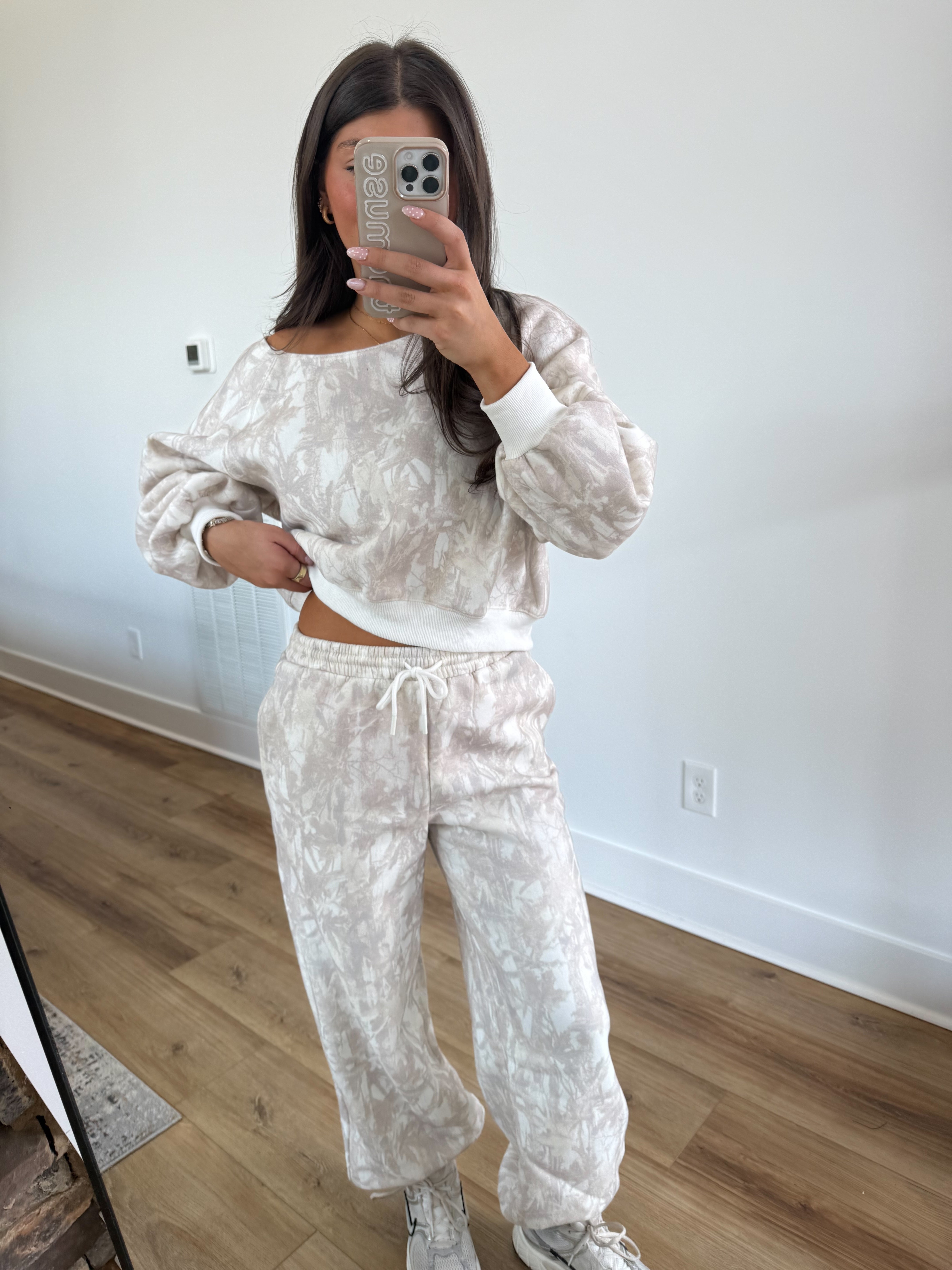 Camo Off The Shoulder SweatSet (Restock)