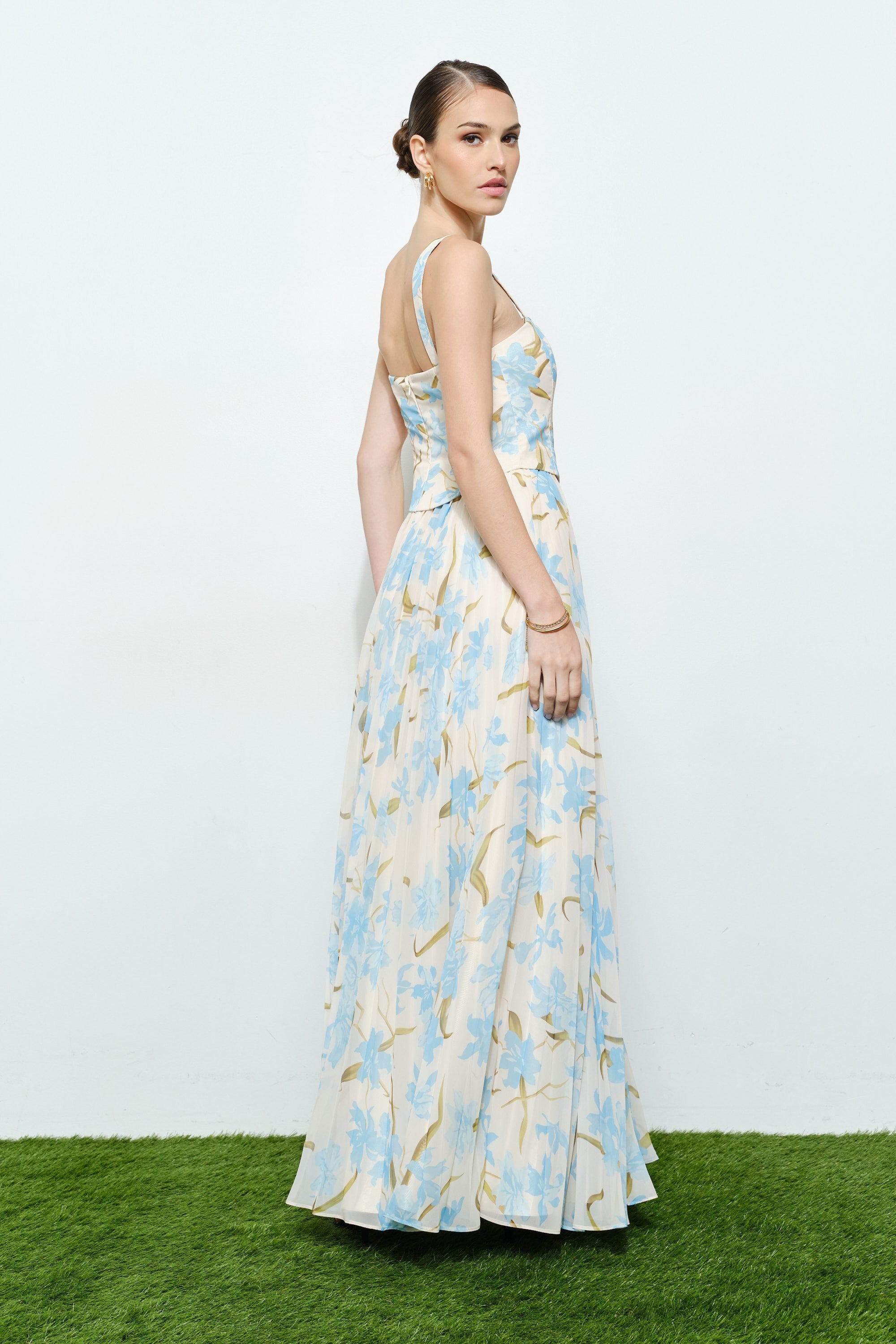 Floral Romance Corset Maxi