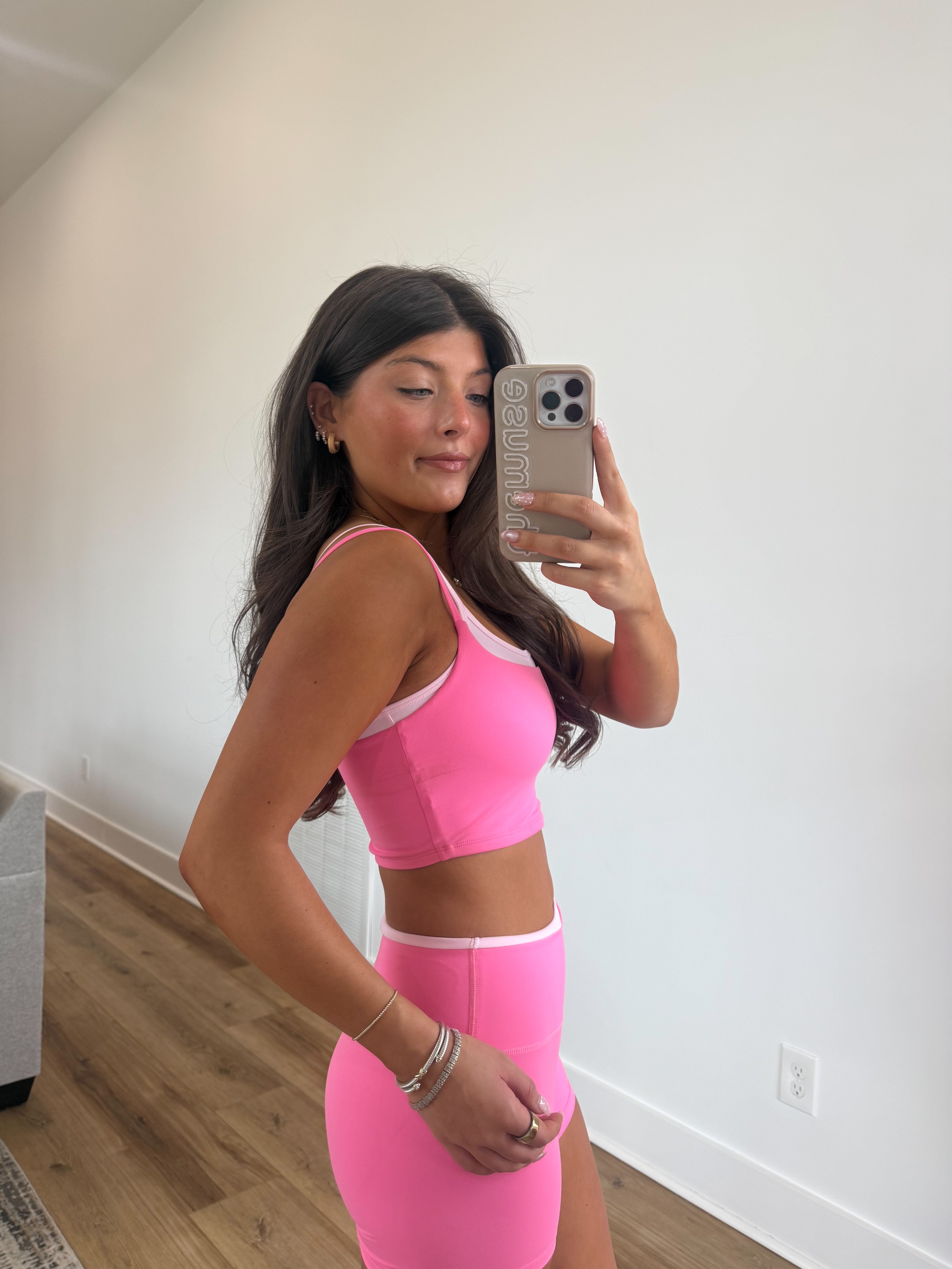 Layered Tank Top (Hot Pink)