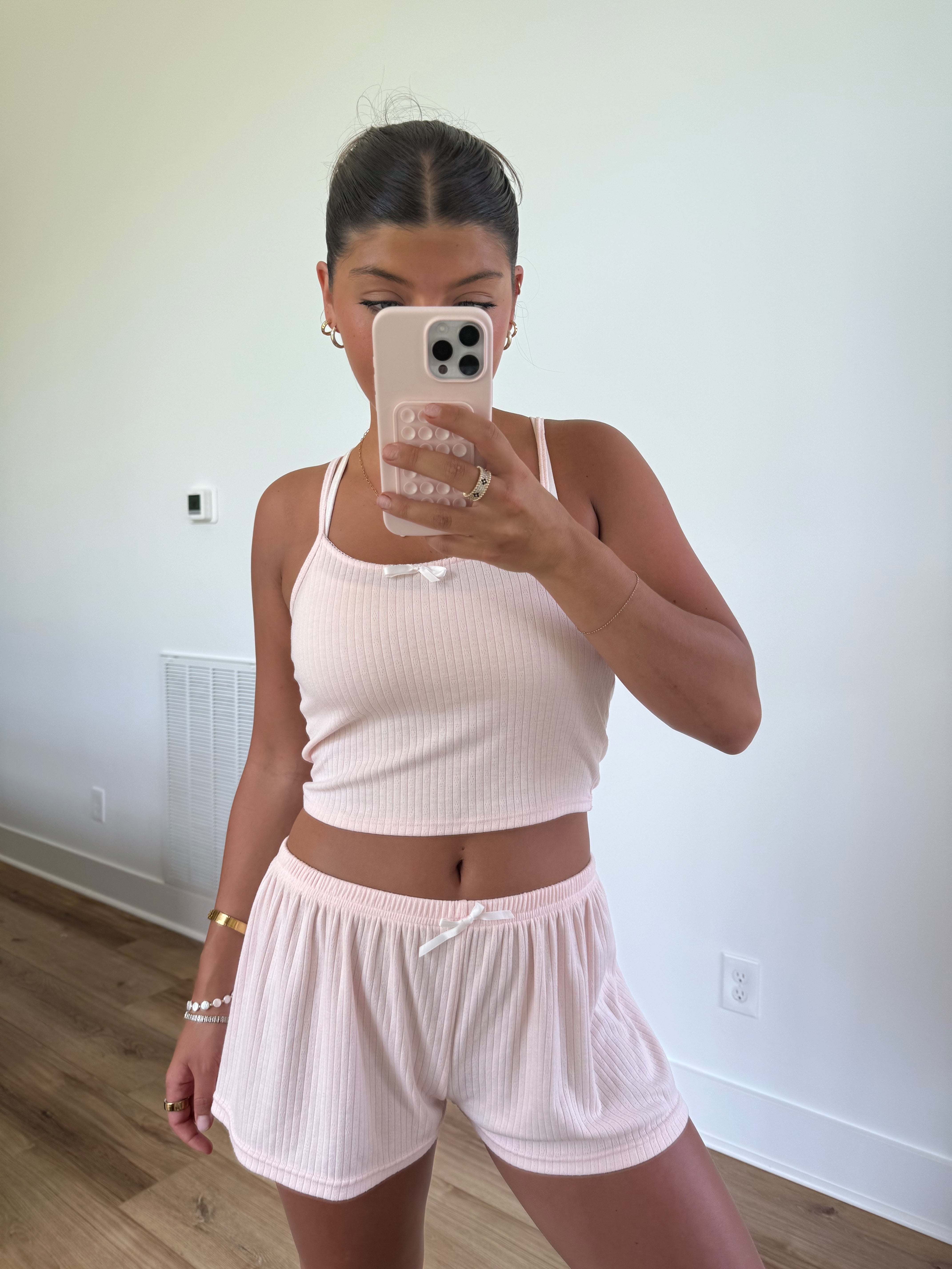 Strawberry Pointelle Cami TOP