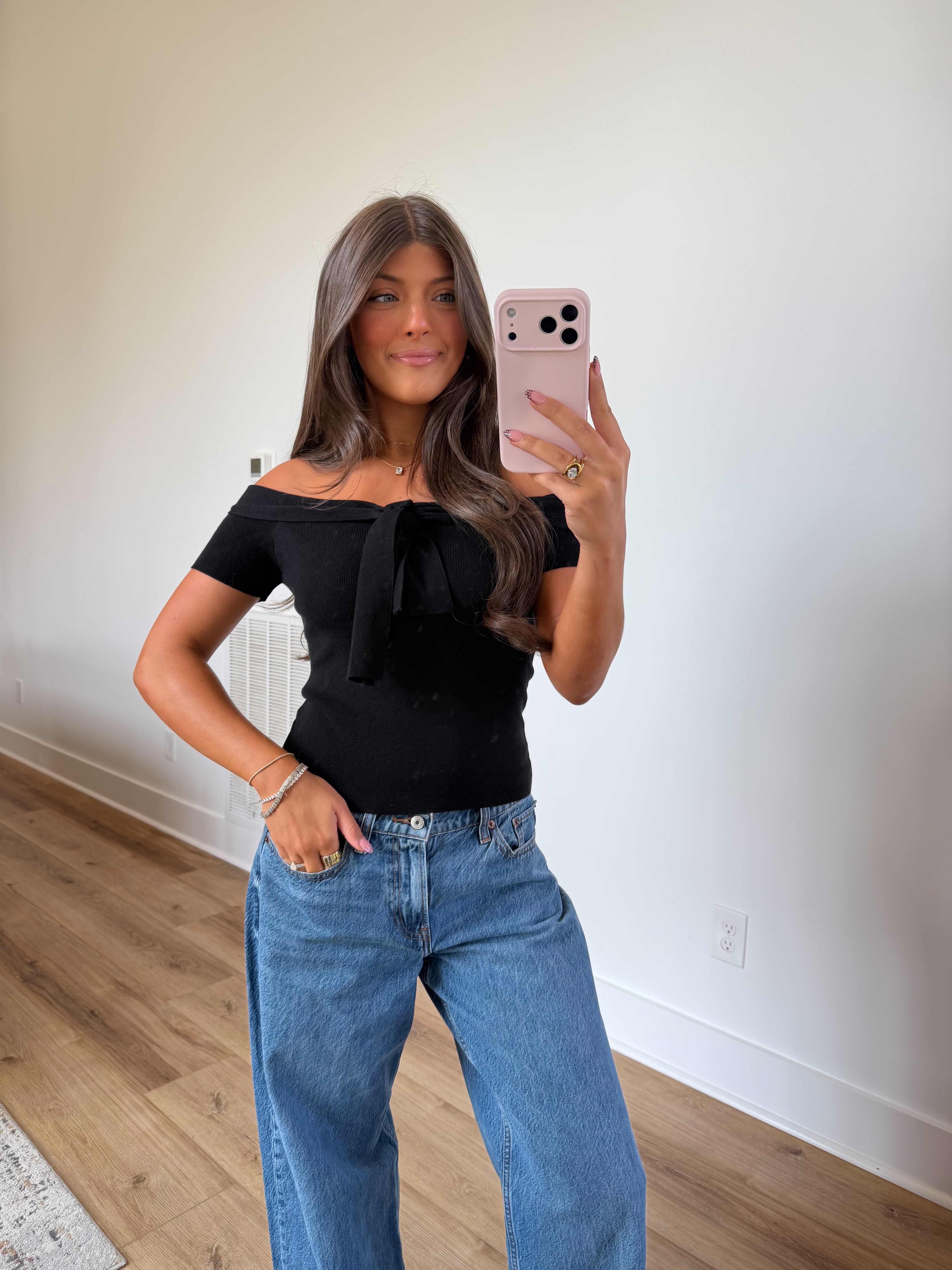 Colette Bow Top (Black)