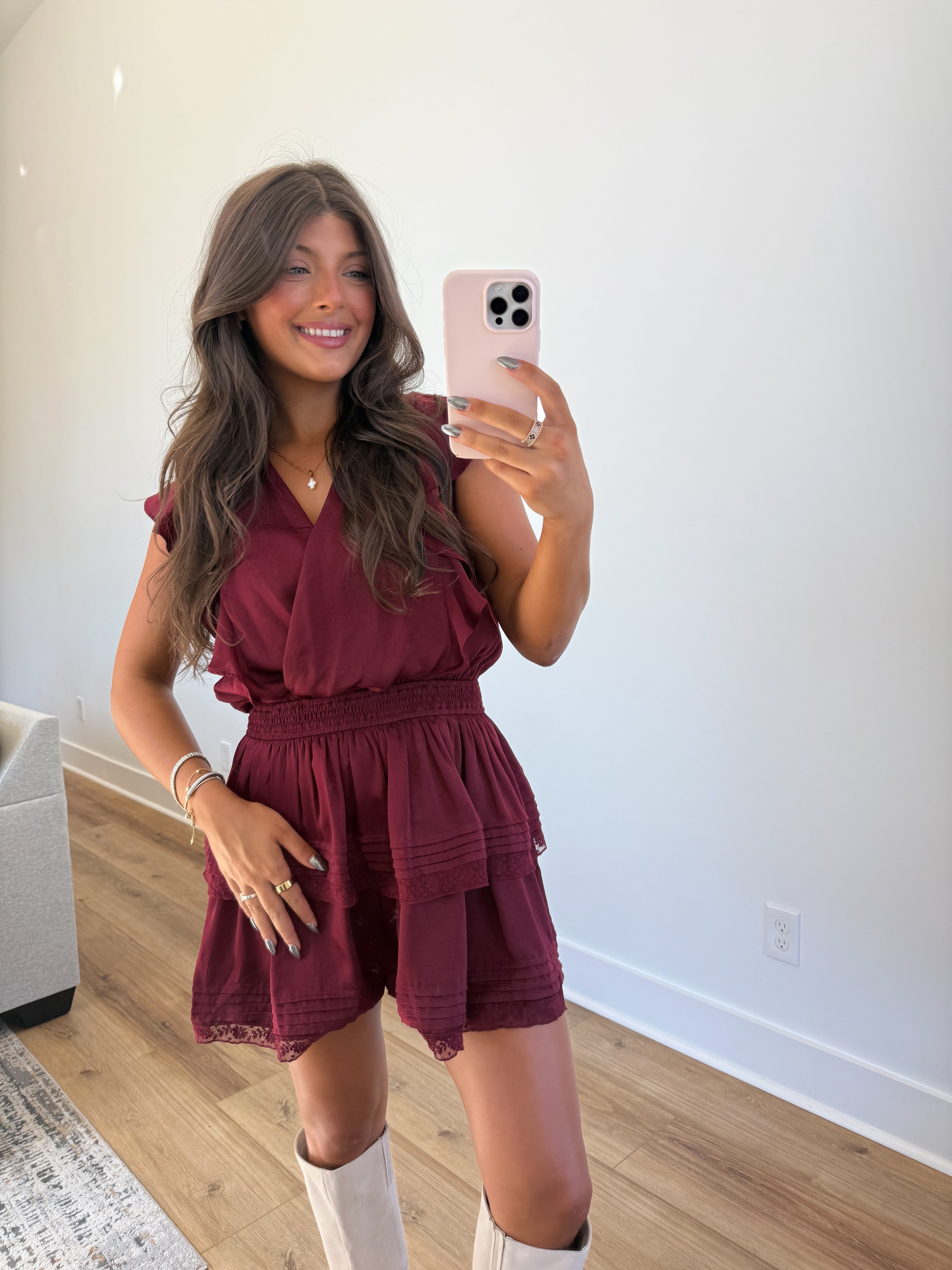 The Cranberry Ruffle Dress