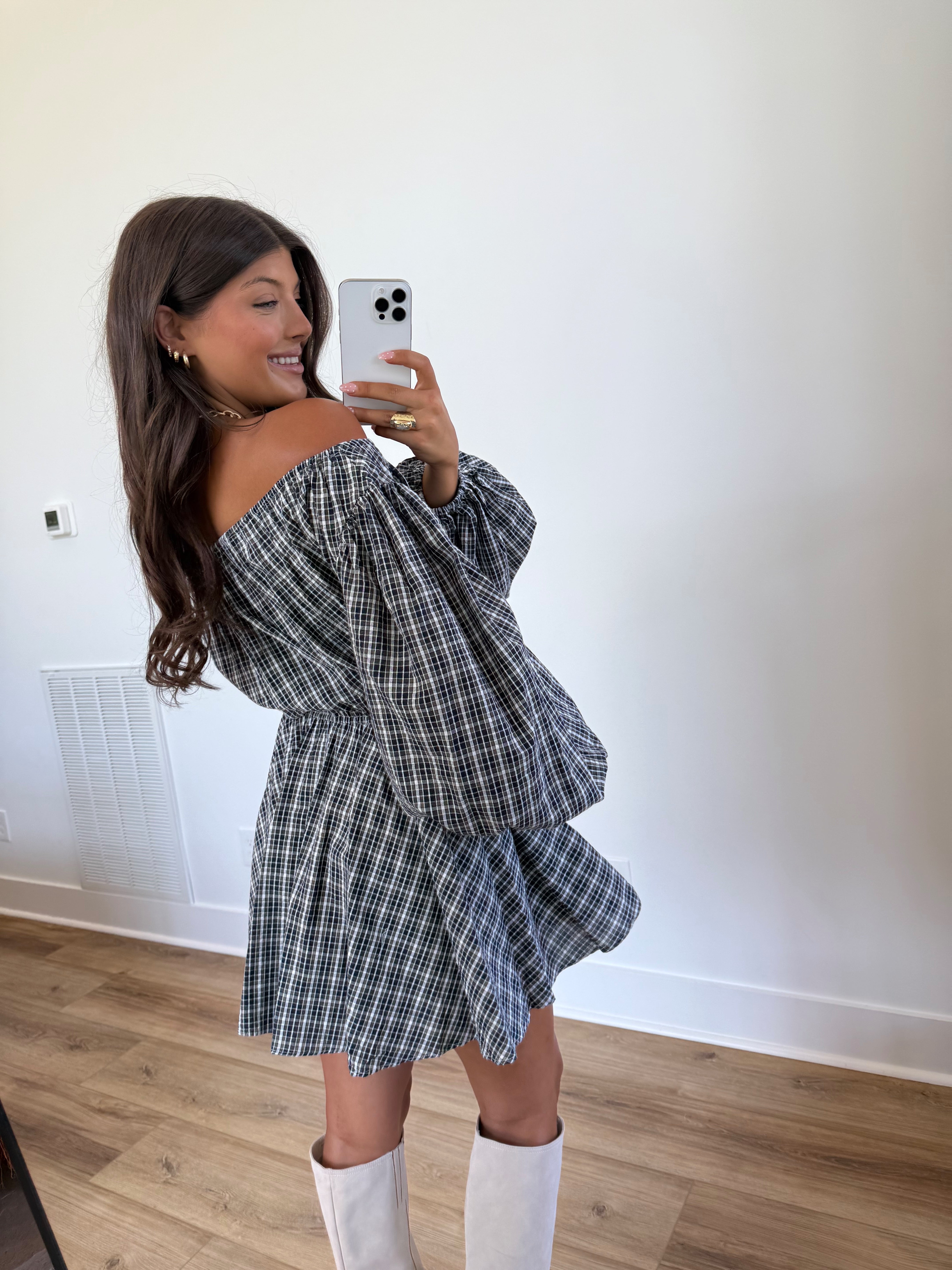 Pumpkin Patch Plaid Dress
